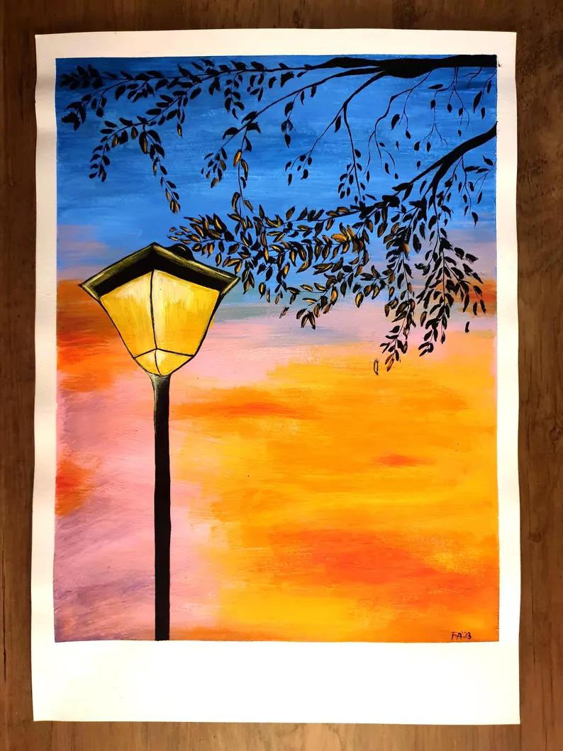 Sunset Street Lamp