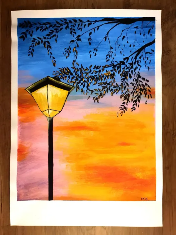 Sunset Street Lamp