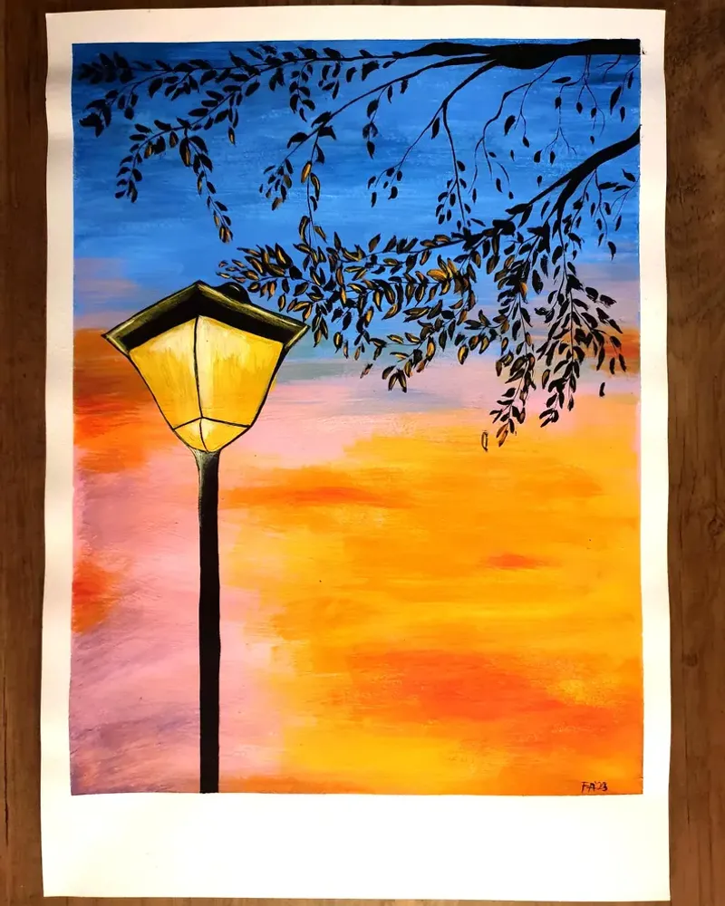 Sunset Street Lamp