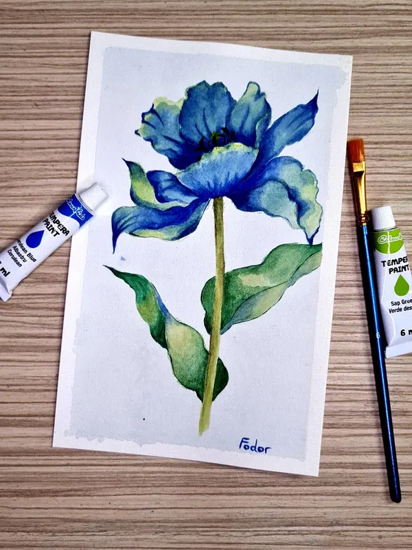 Blue Botanical Flower