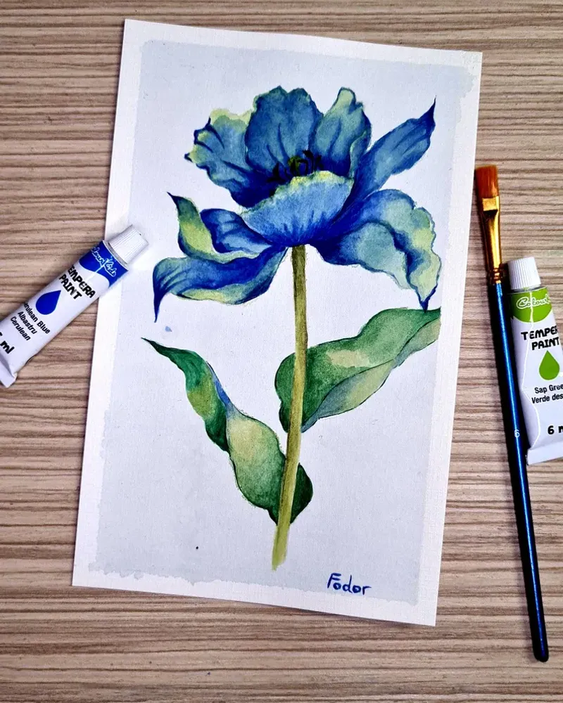 Blue Botanical Flower