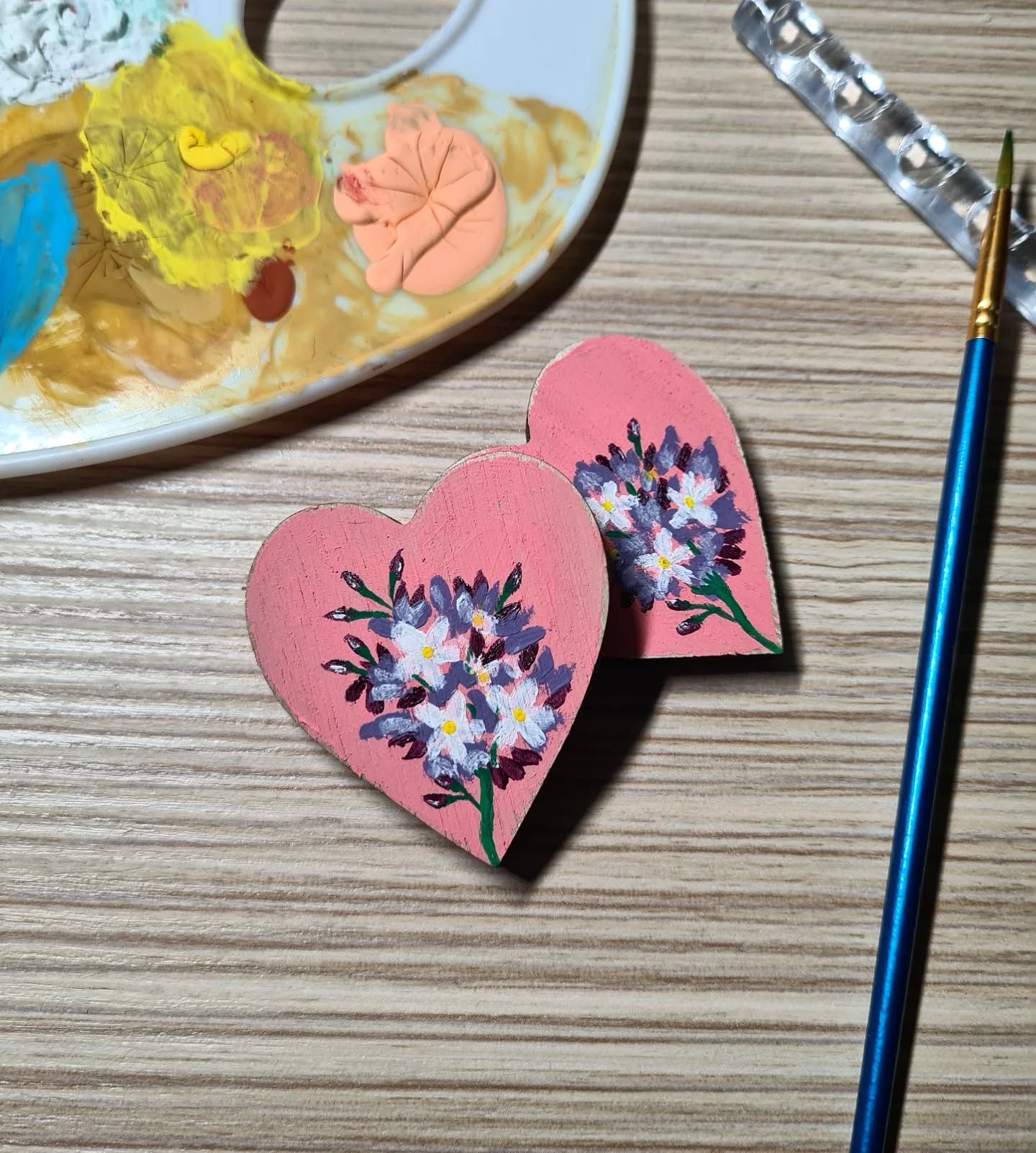 Hydrangea Heart Magnet