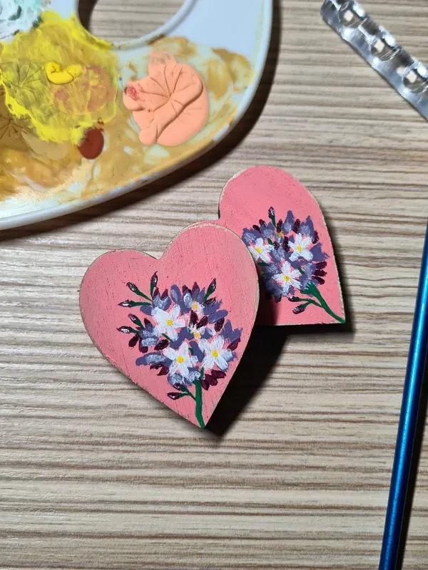 Hydrangea Heart Magnet