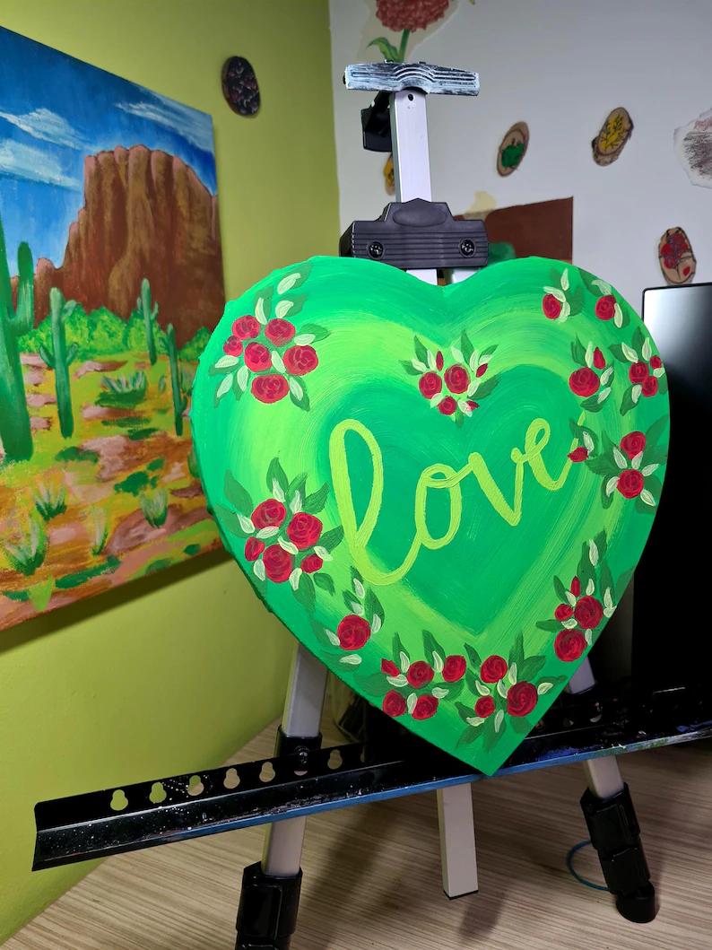 Canvas Heart "LOVE" - image 2