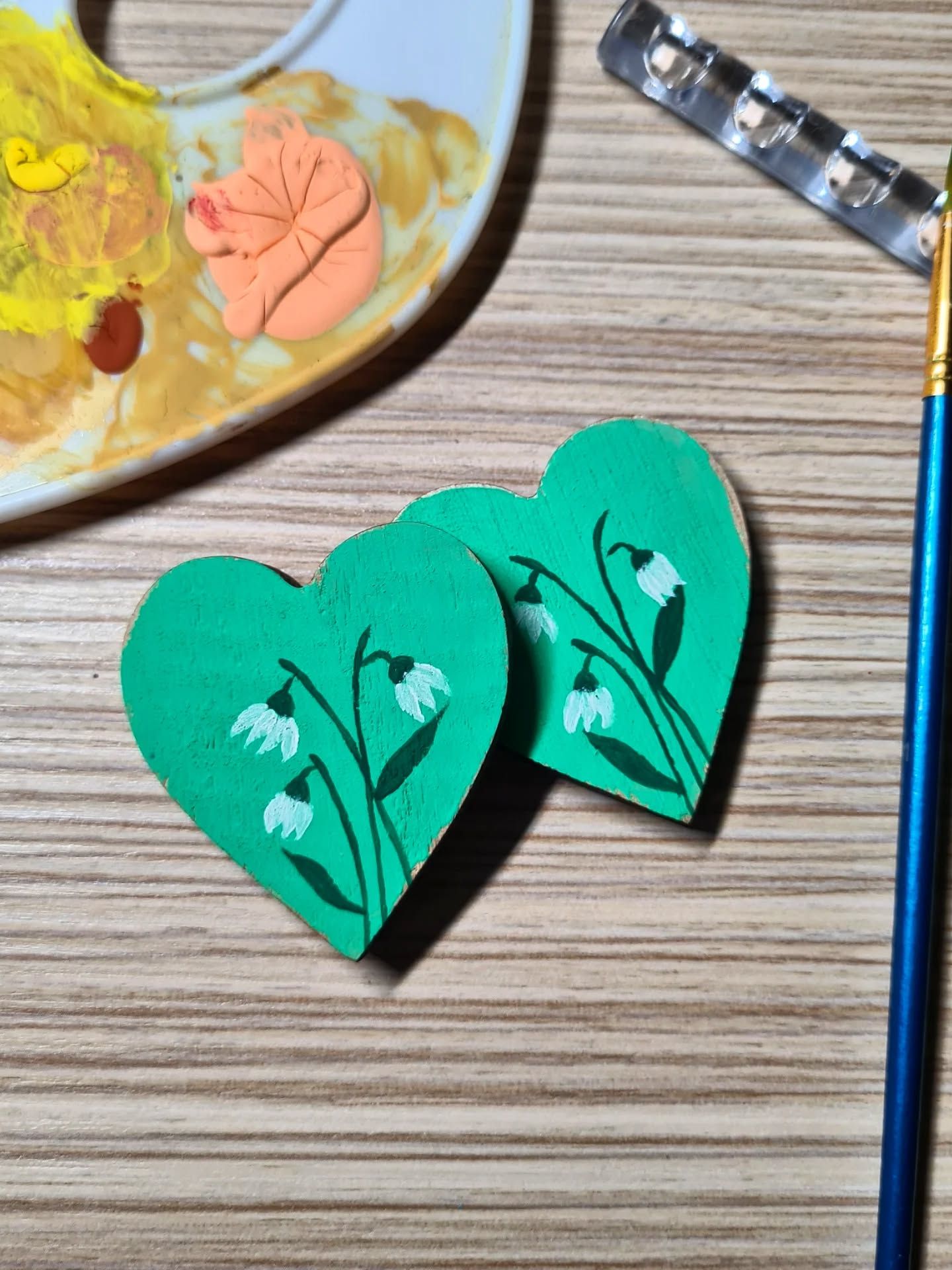 Snowdrop Heart Magnet