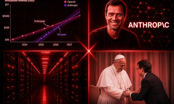 La semaine décisive d'Anthropic : rentable, armée du co-fondateur d'OpenAI, adossée au compute de Musk — et invitée au Vatican