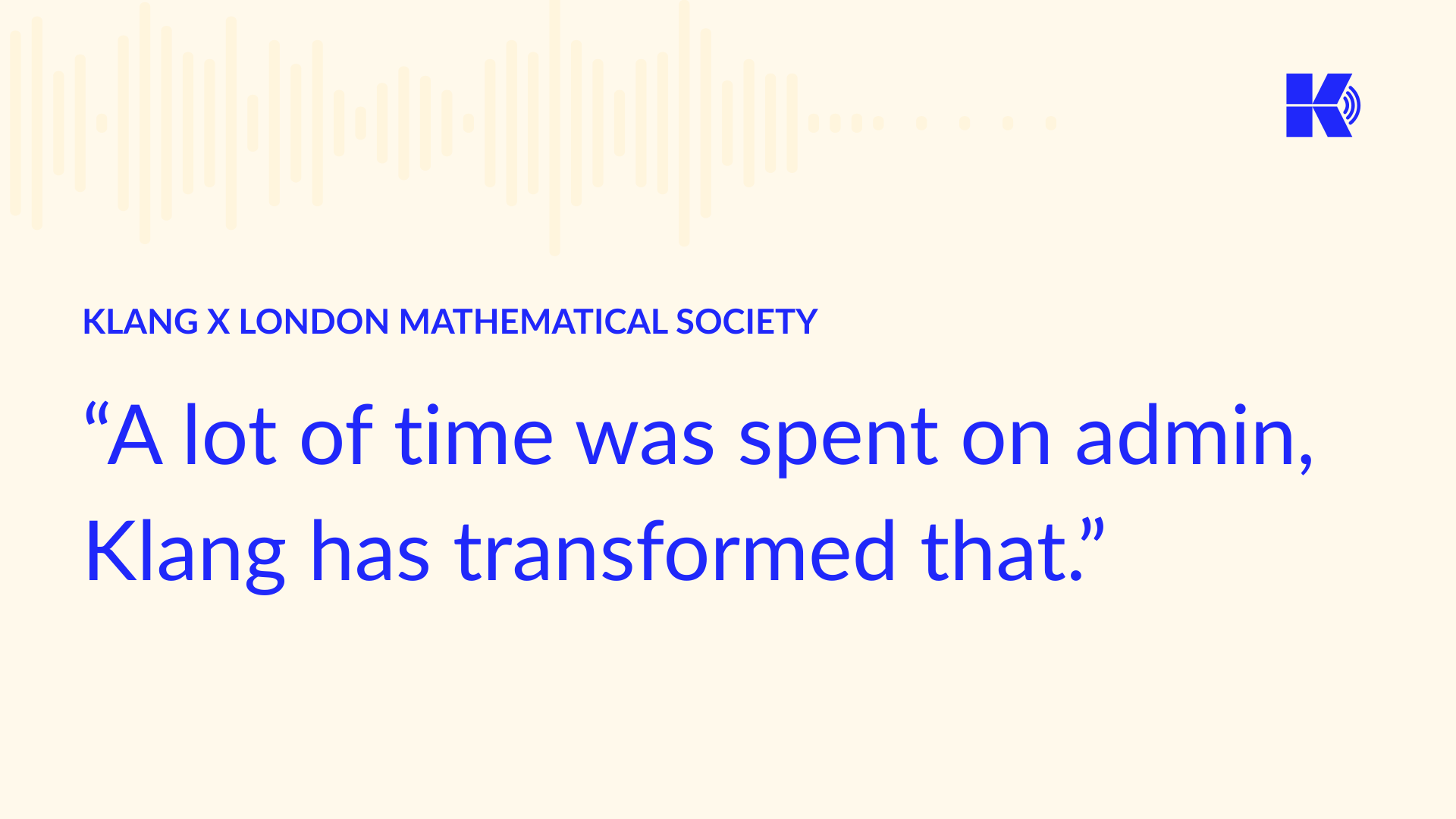 Klang x London Mathematical Society