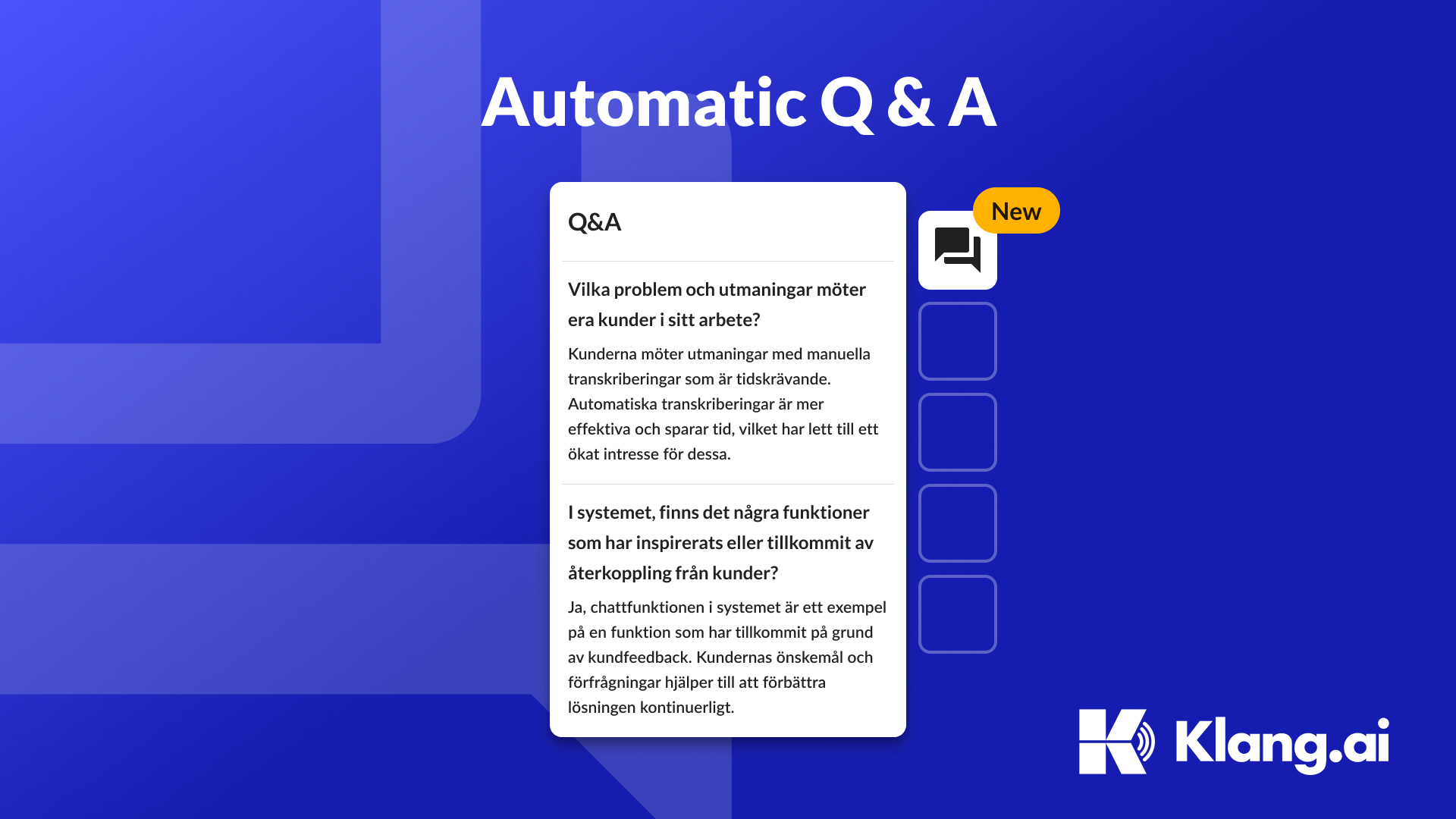 Automatic questions and answers streamline interviews