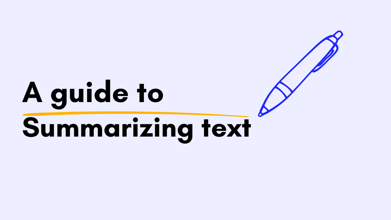 Summarizing a text