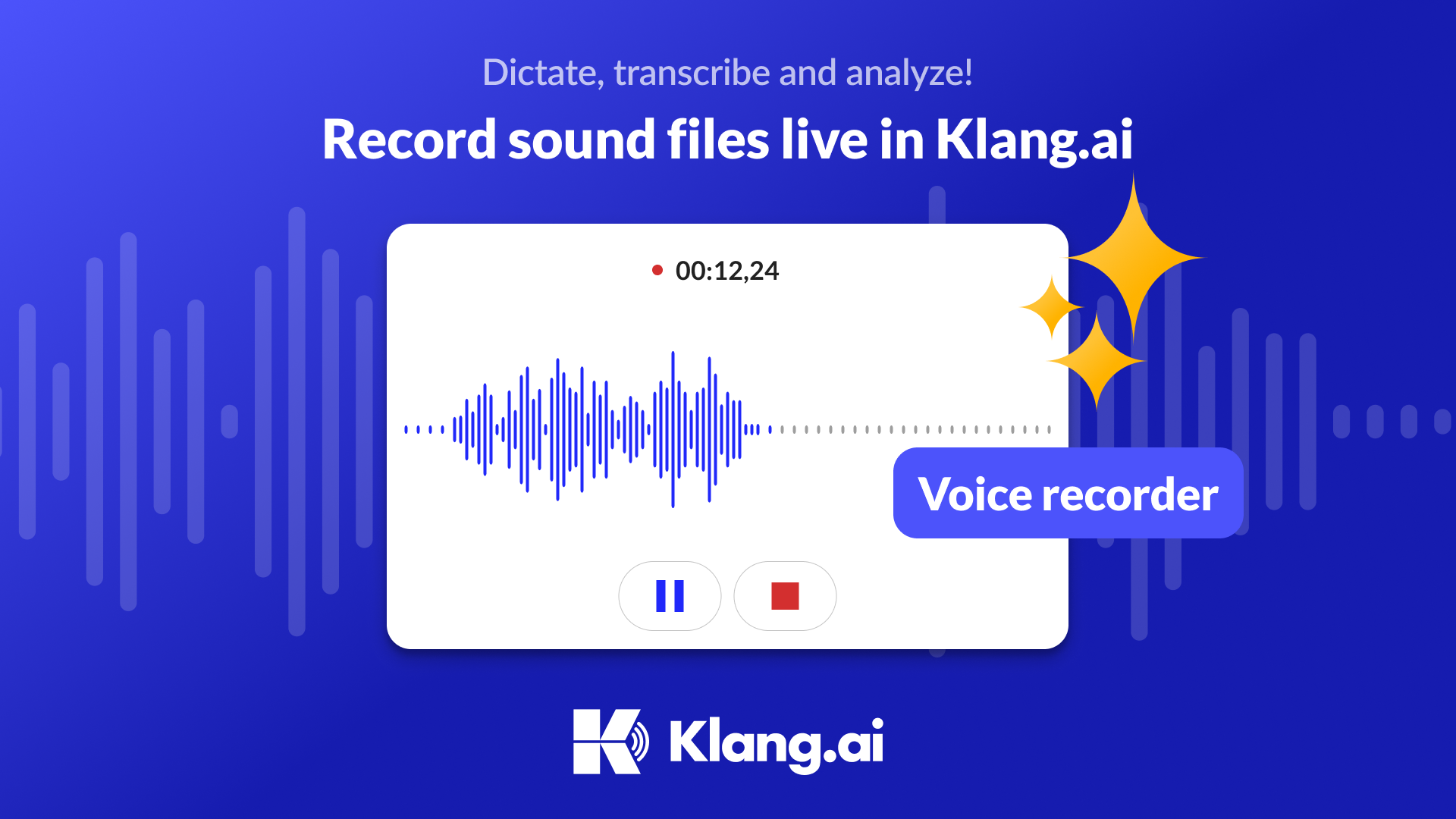 Voice recorder for recording and transcribing meetings and interviews