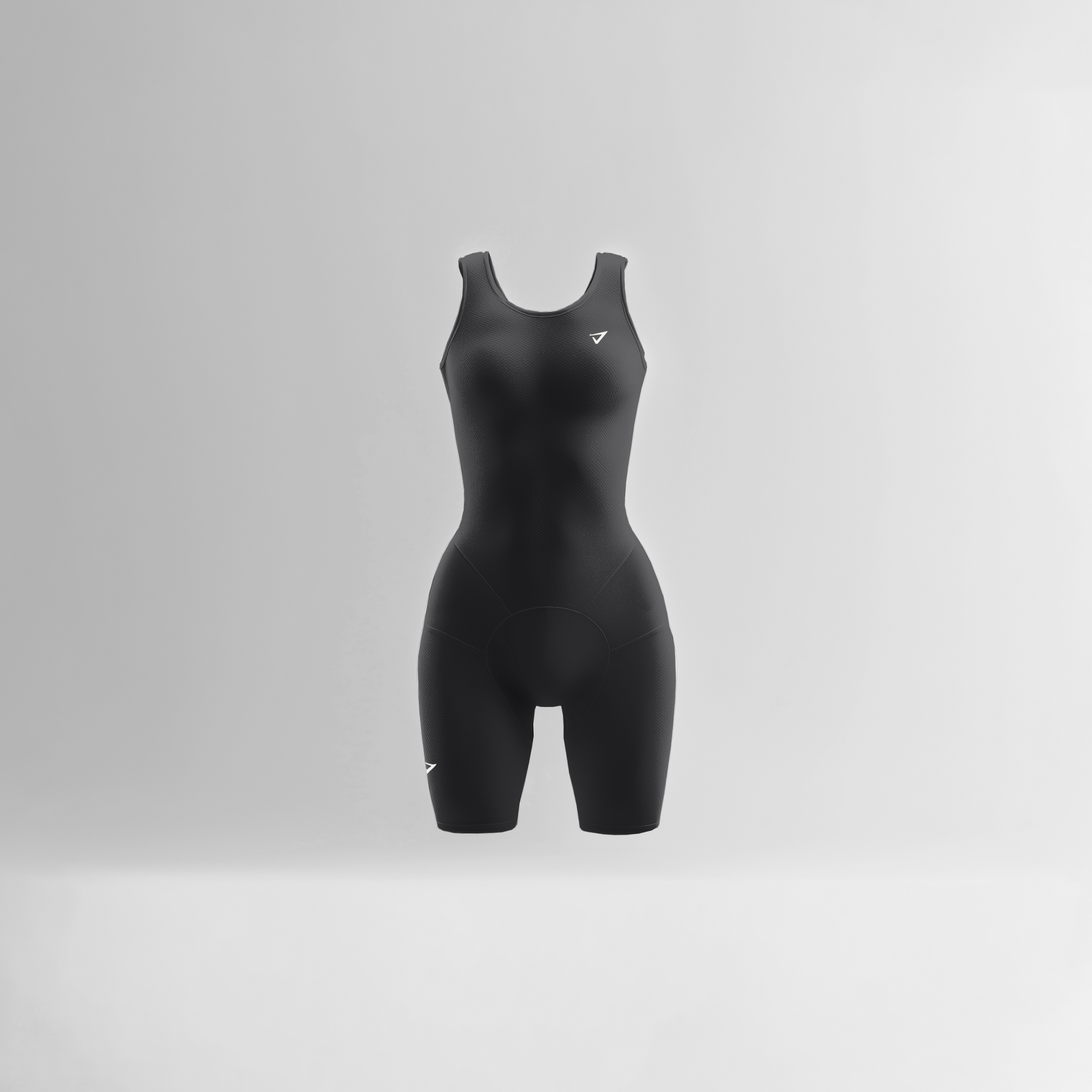 a mannequin is wearing a black swimsuit with the letter a on it
