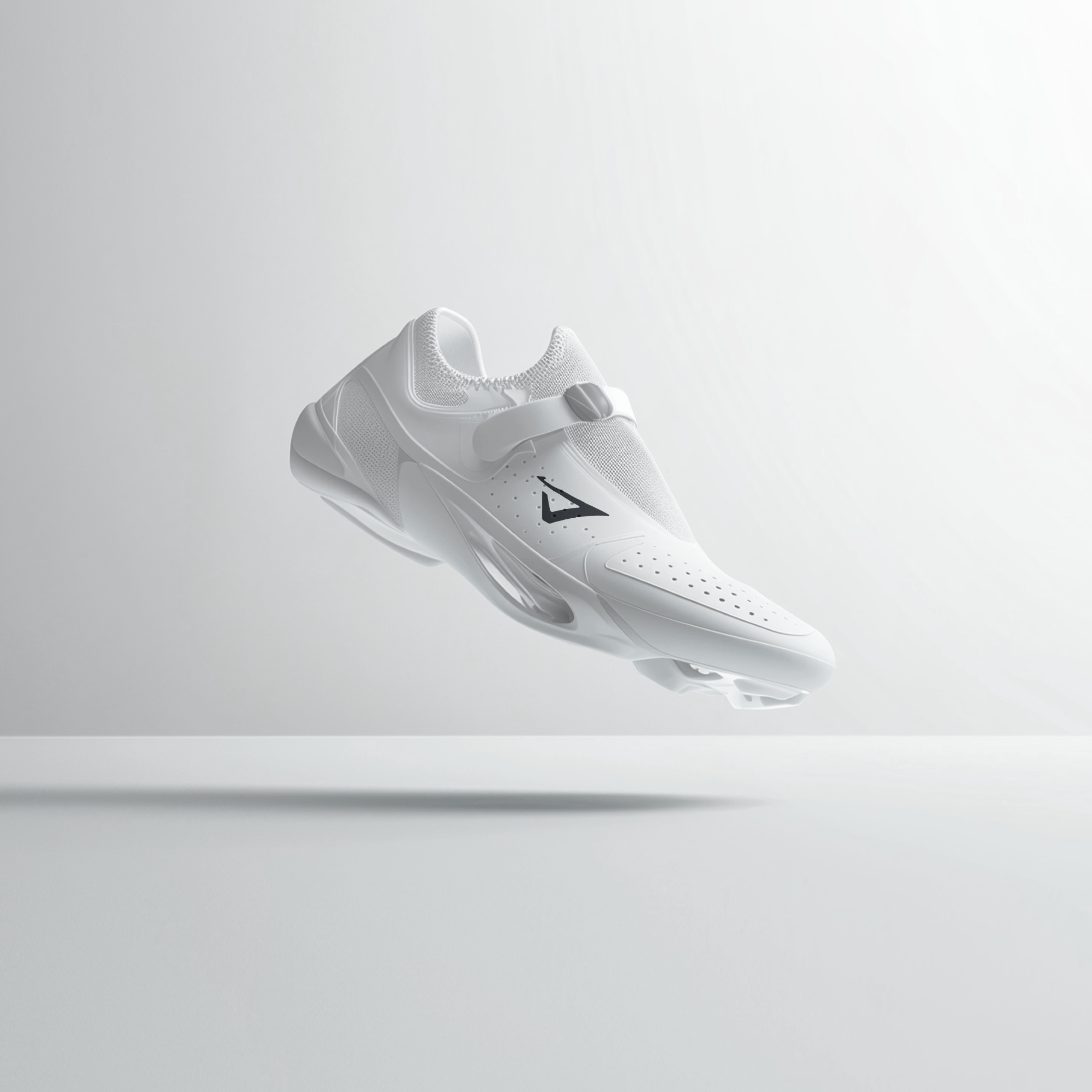 a white shoe with the letter a on it