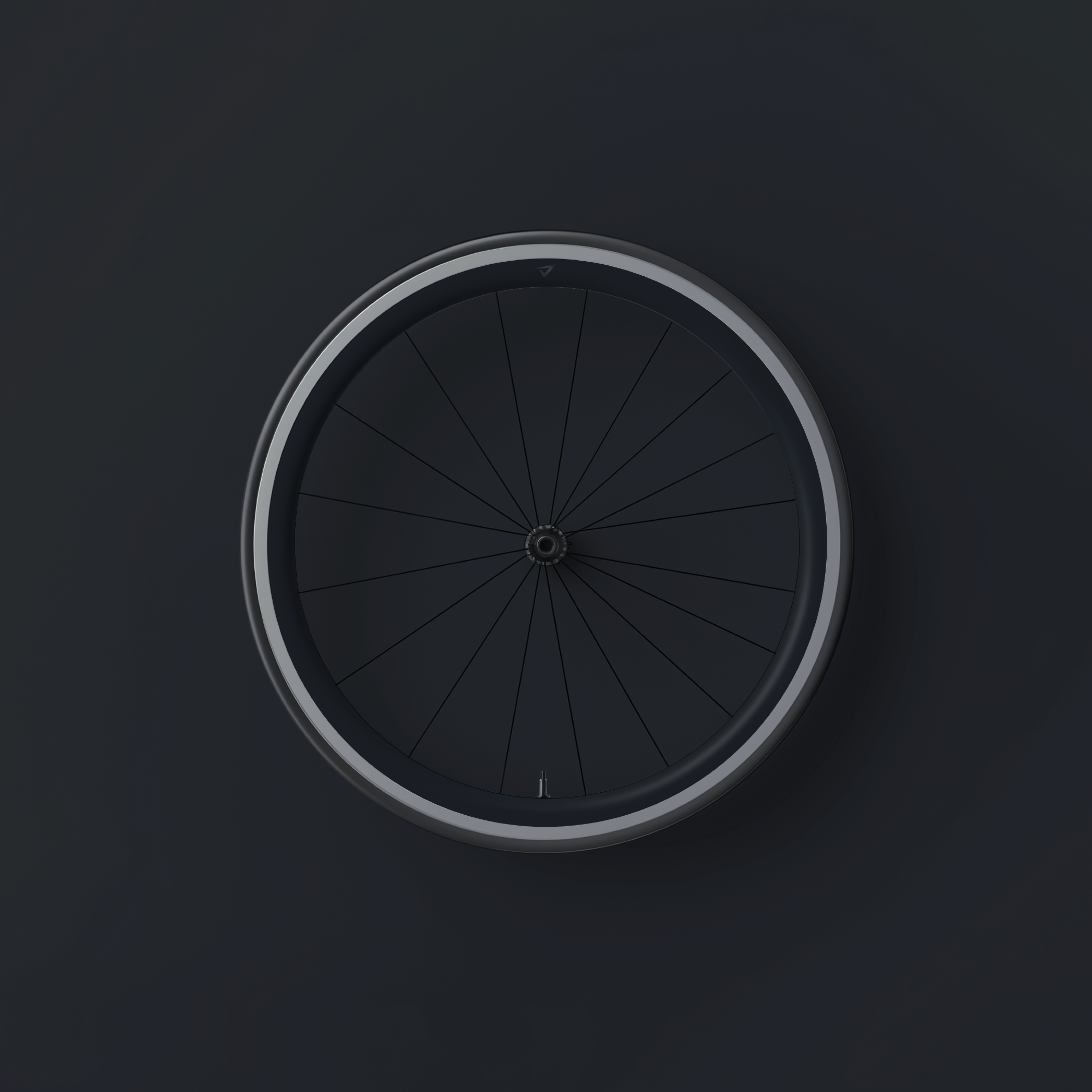 a close up of a bicycle wheel on a black background