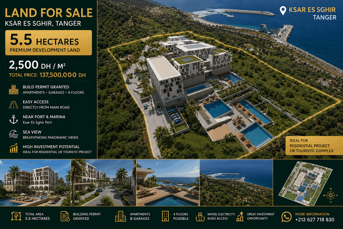 5.5 Hectare Sea View Development Land in Ksar Esghir