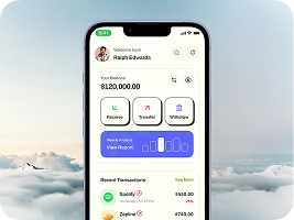 Two mobile screens showing a payment flow and settings