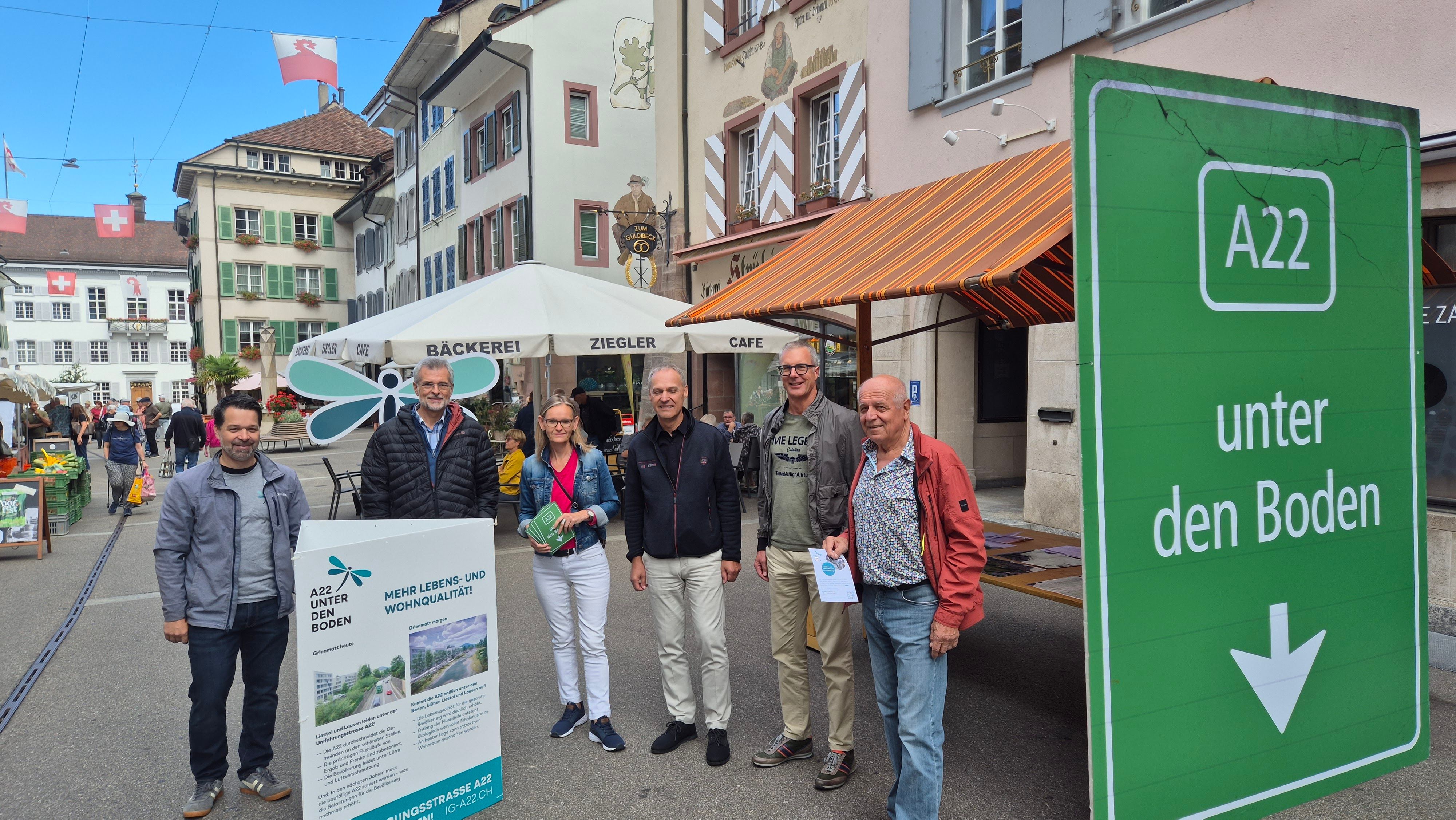 IG «A22 unter den Boden» am Genussmarkt Liestal