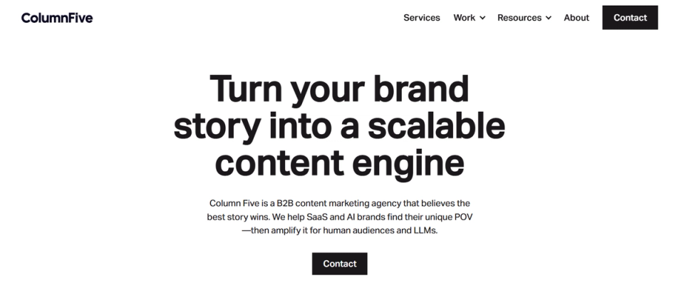 Column Five Homepage Image