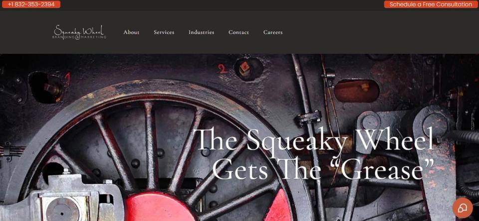 Squeaky Wheel Branding & Marketing Hero Image