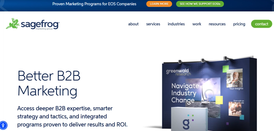 Sagefrog Marketing Group Homepage Image