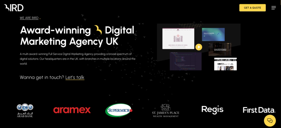 8. Bird – Award-Winning Digital Marketing Agency