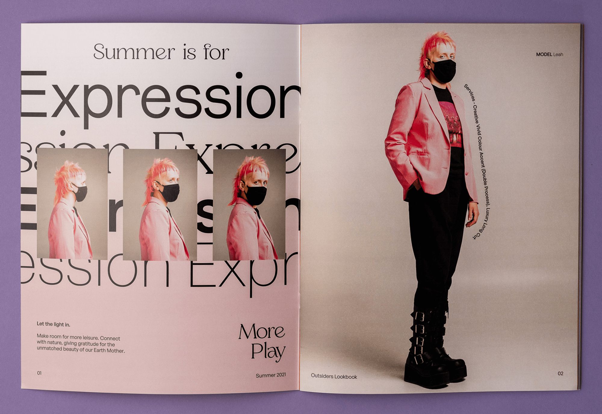 First Spread of Lookbook - Summer is for Expression