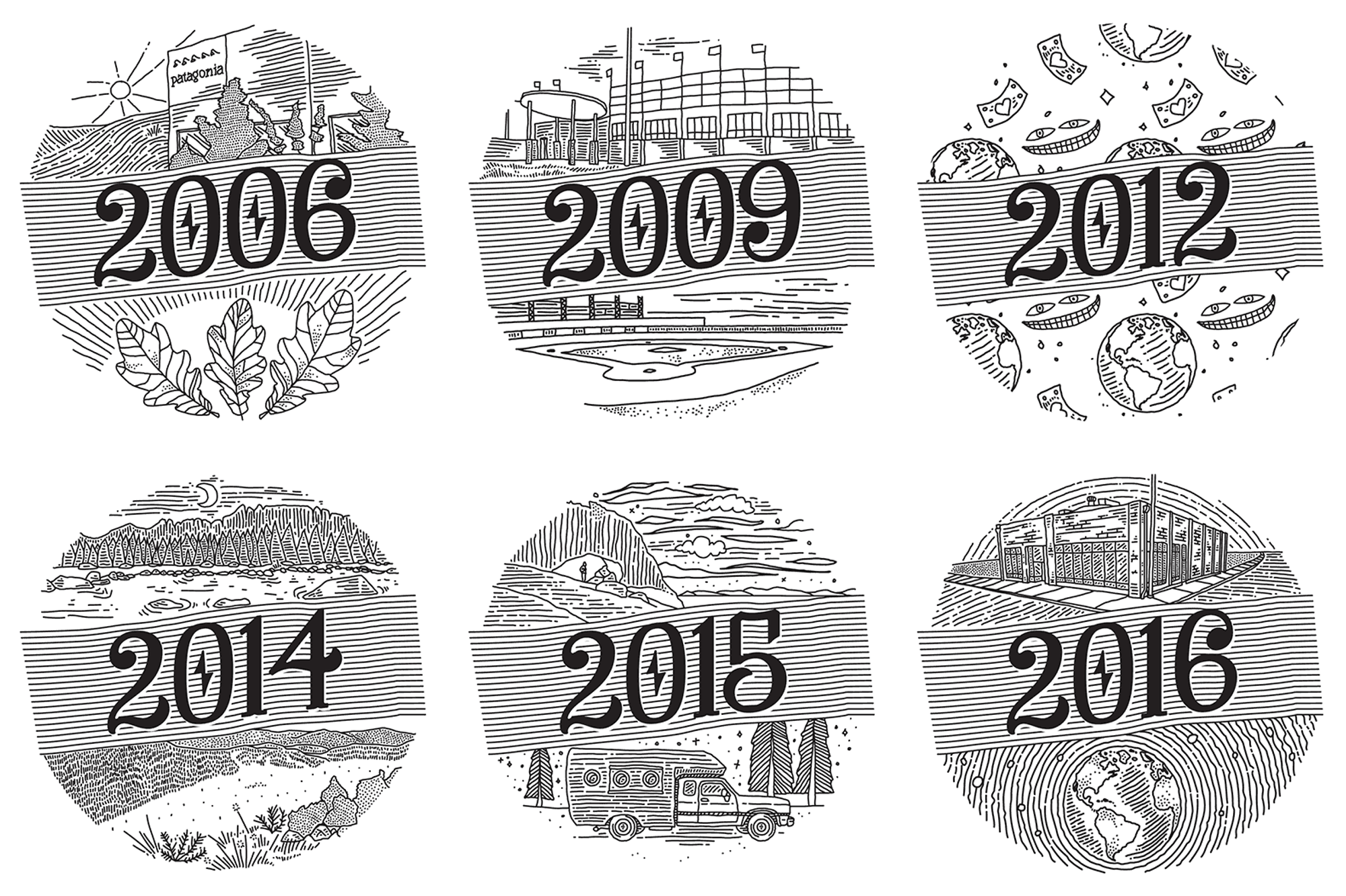 Patagonia engraving design