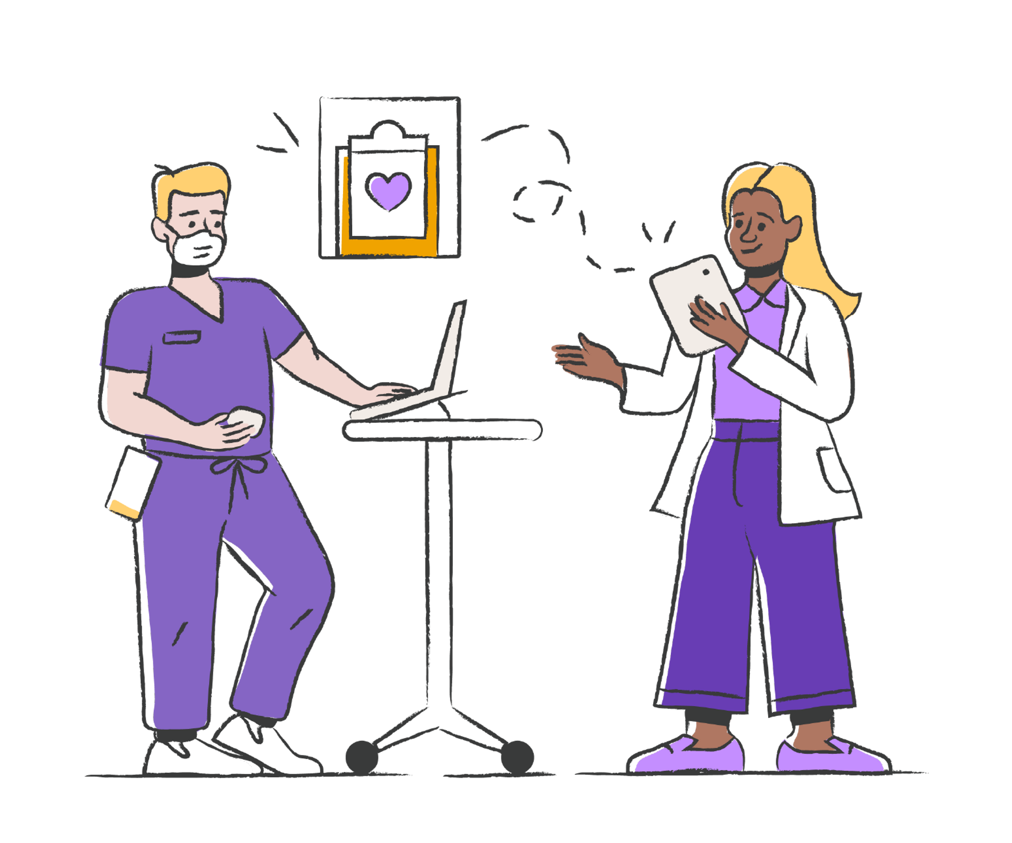 Doctors and plumbers and business executives: Illustrations to support messaging