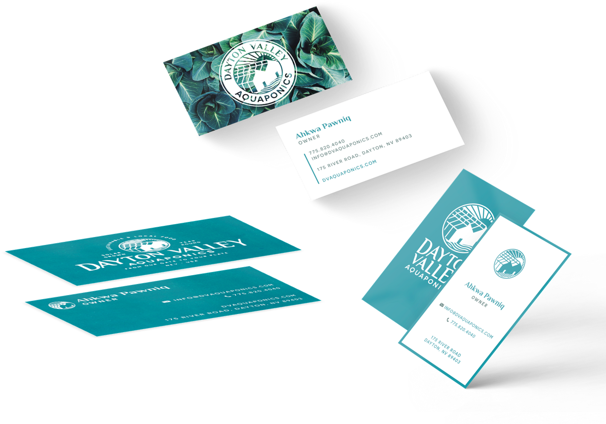 Dayton Valley Aquaponics business cards