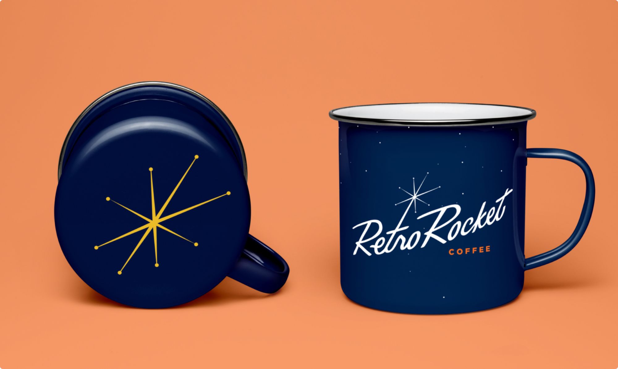 Retro Rocket mug
