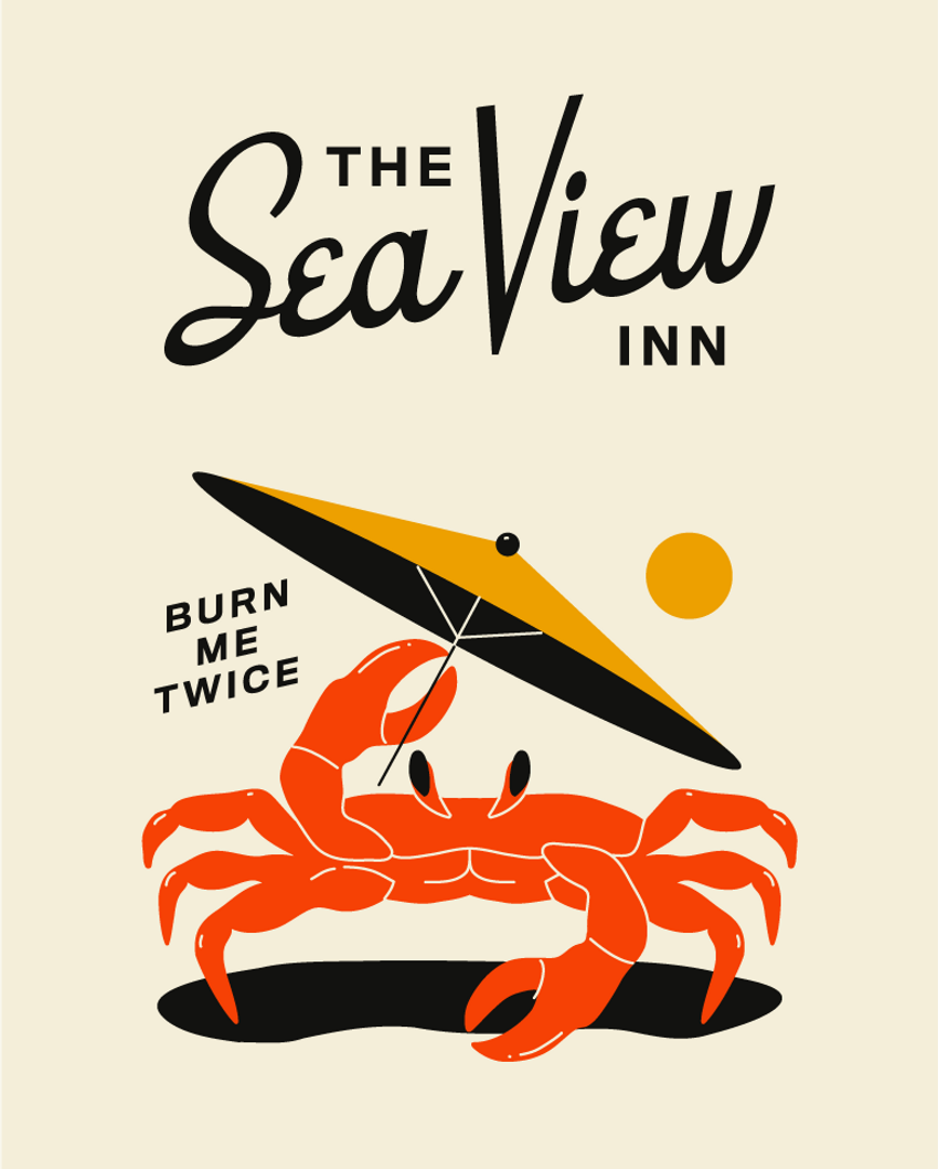 Identity, illustration and web design for an inn at the beaches of southern california