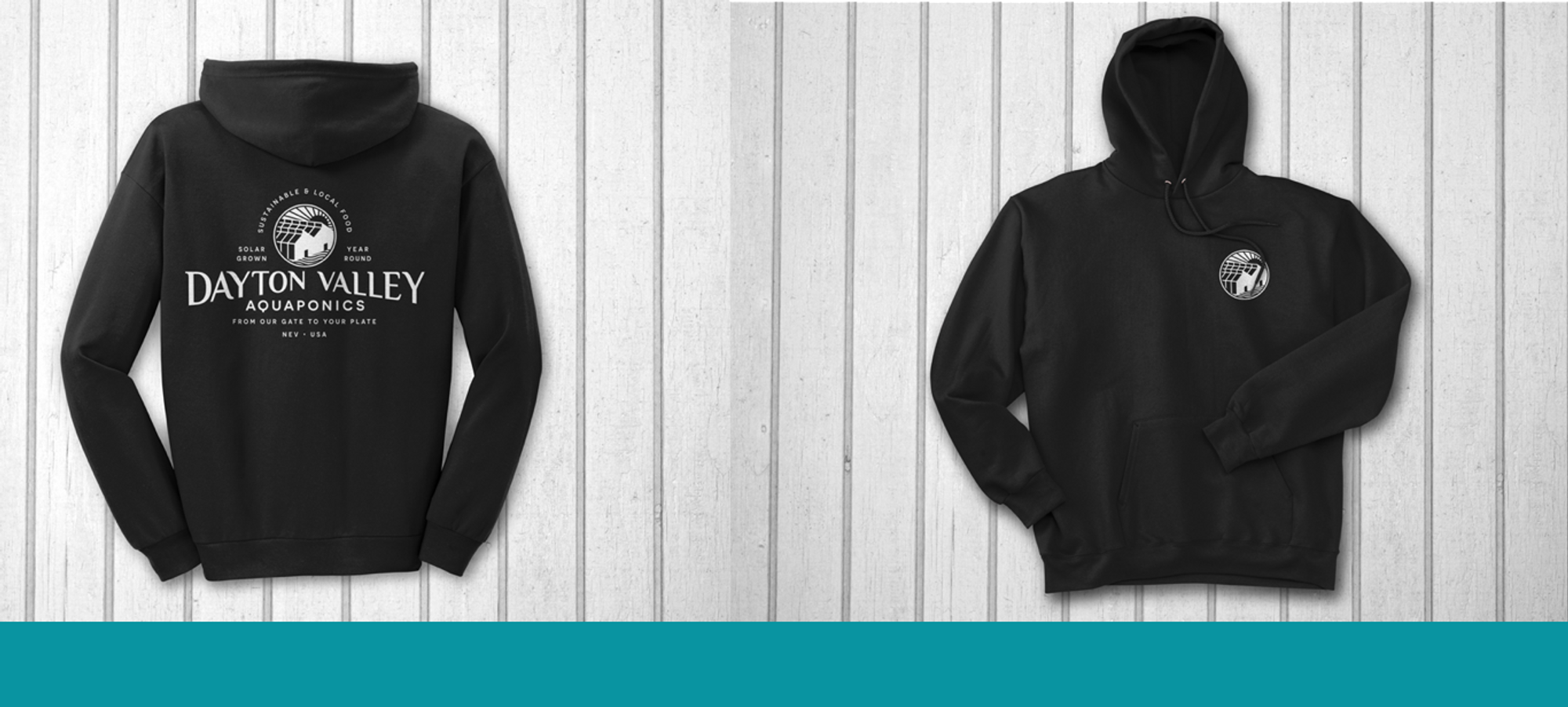 Dayton Valley Aquaponics sweatshirt logo design