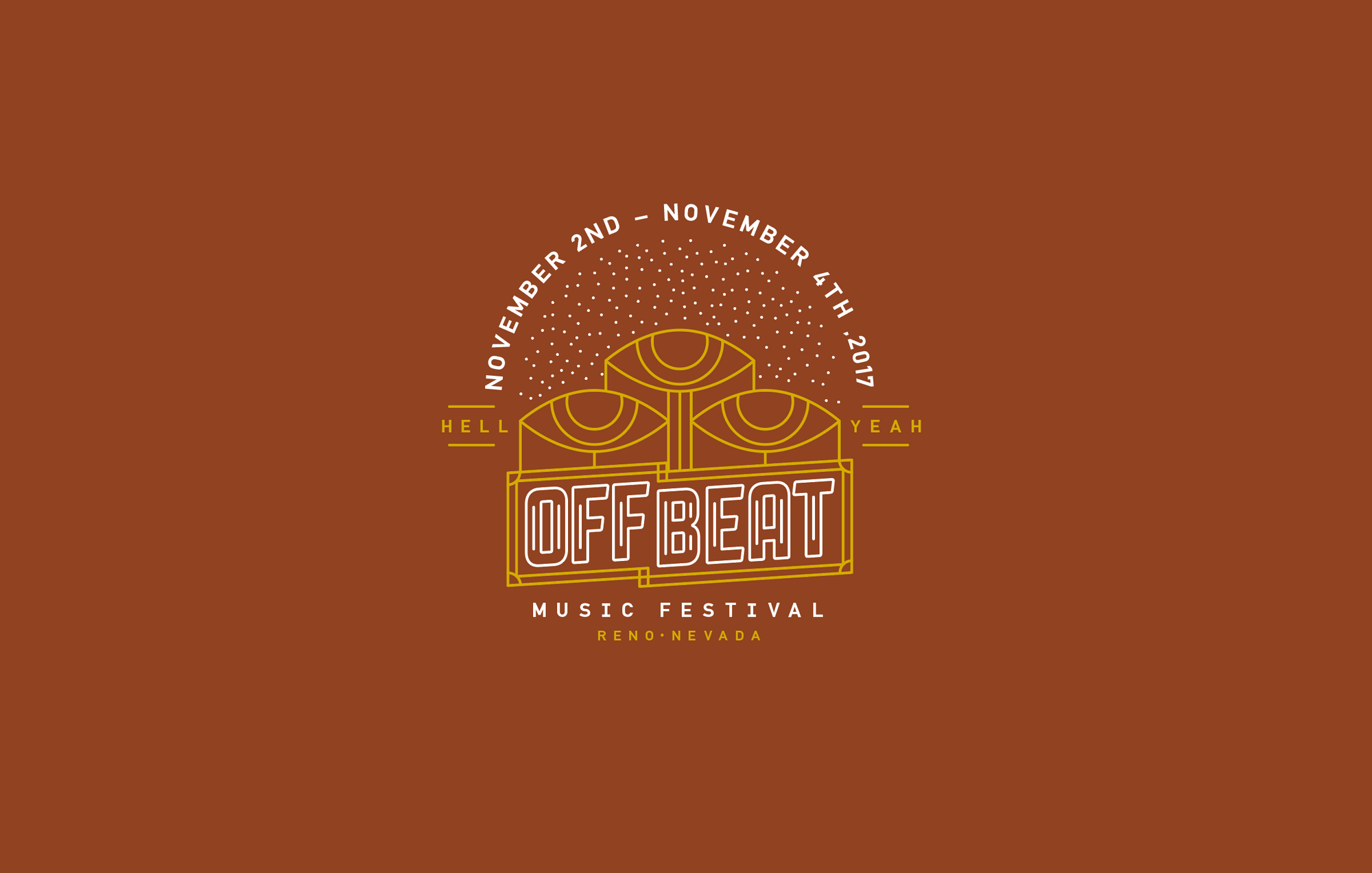 Off Beat Music Festival badge design