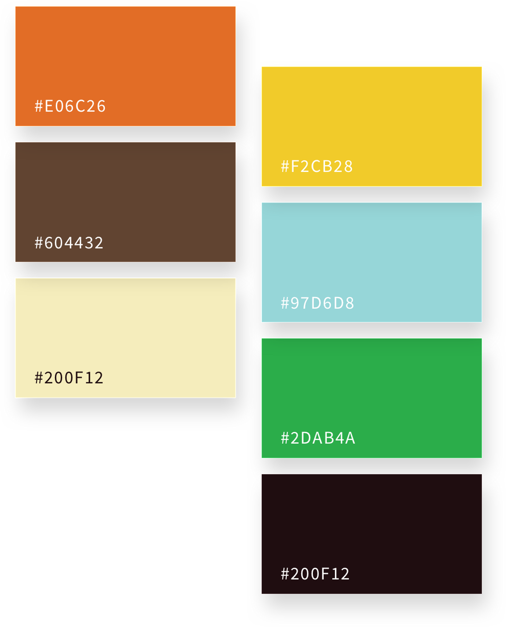 Step One: Colors to match coffee’s personality