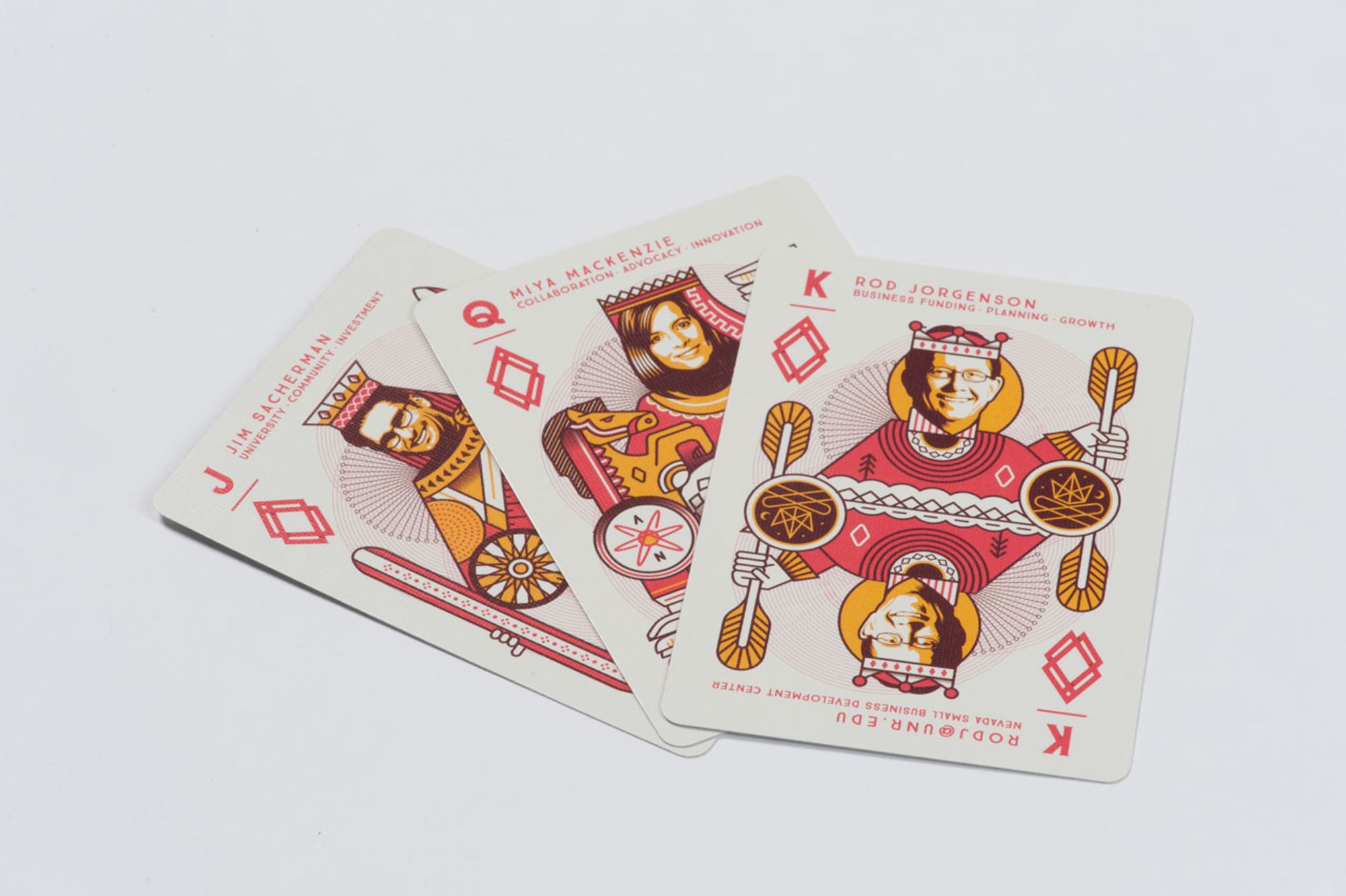 Startup Reno card deck illustration design