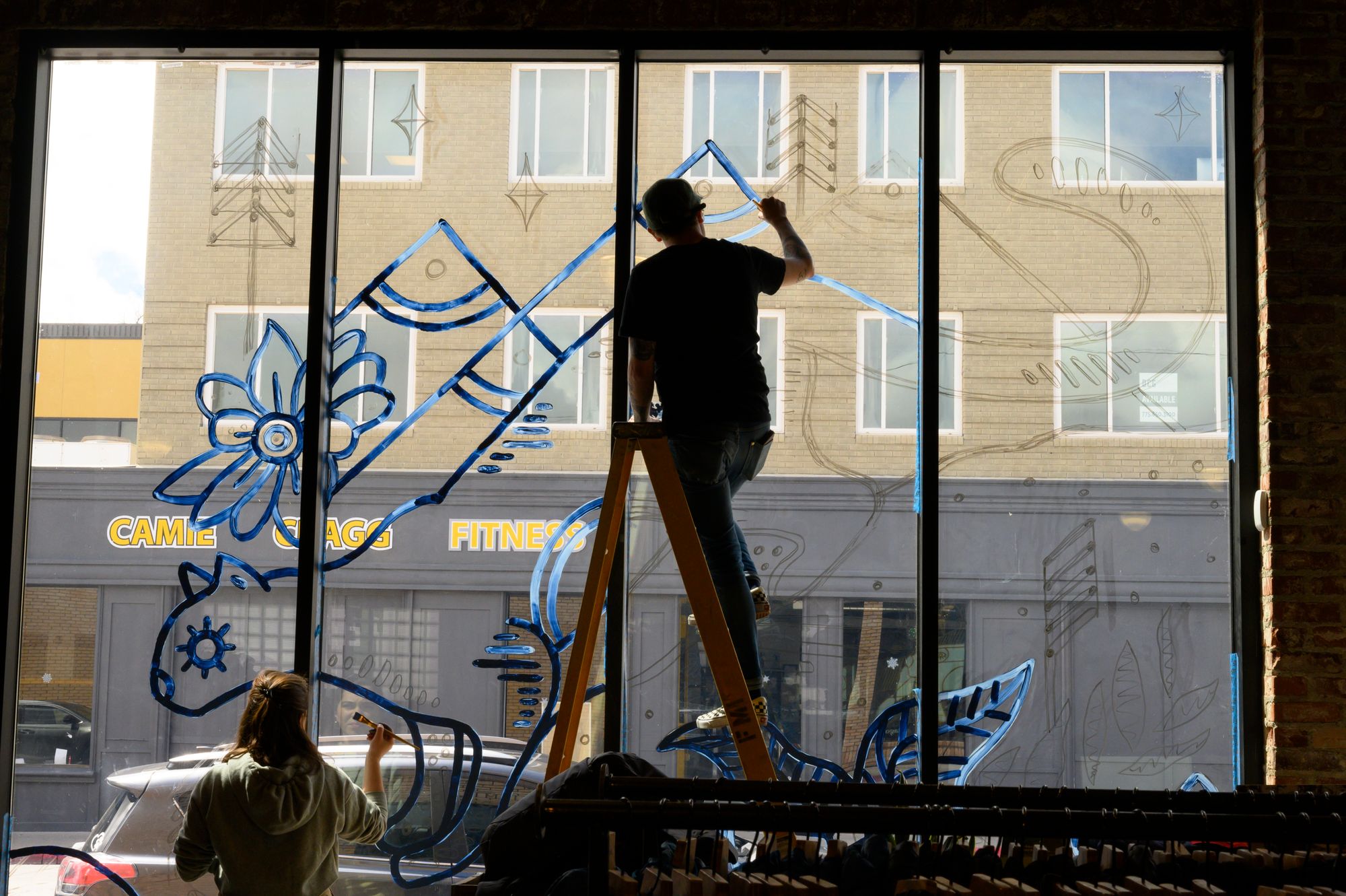 Patagonia mural WIP