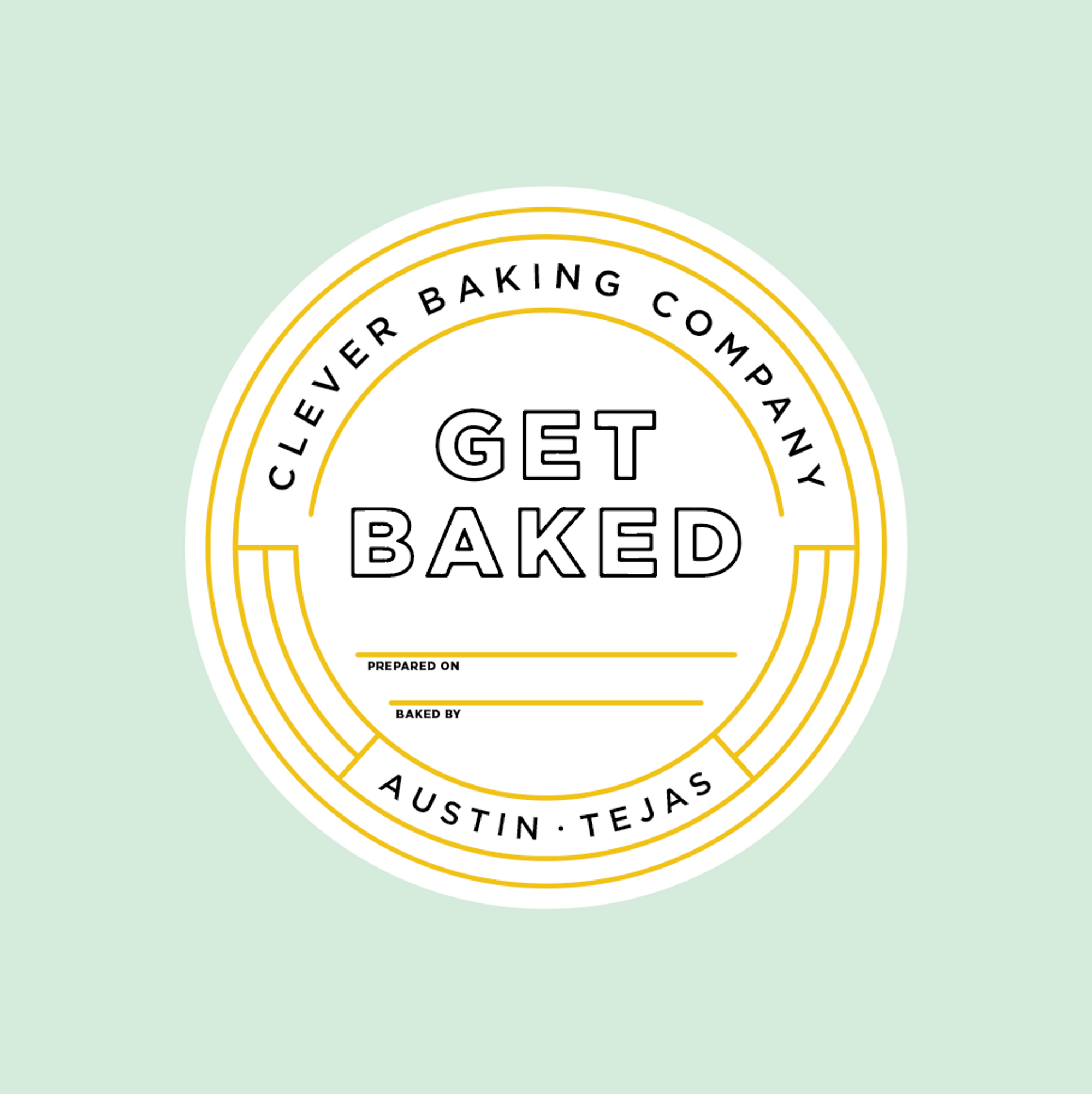 Clever Baking Co. badge design