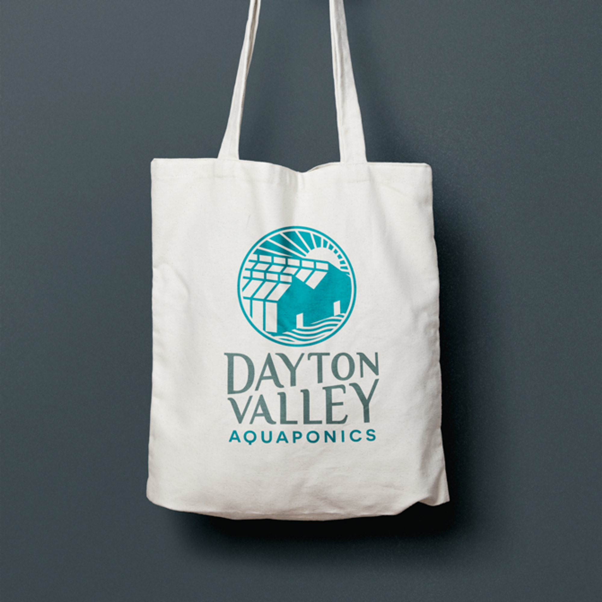 Dayton Valley Aquaponics logo design bag