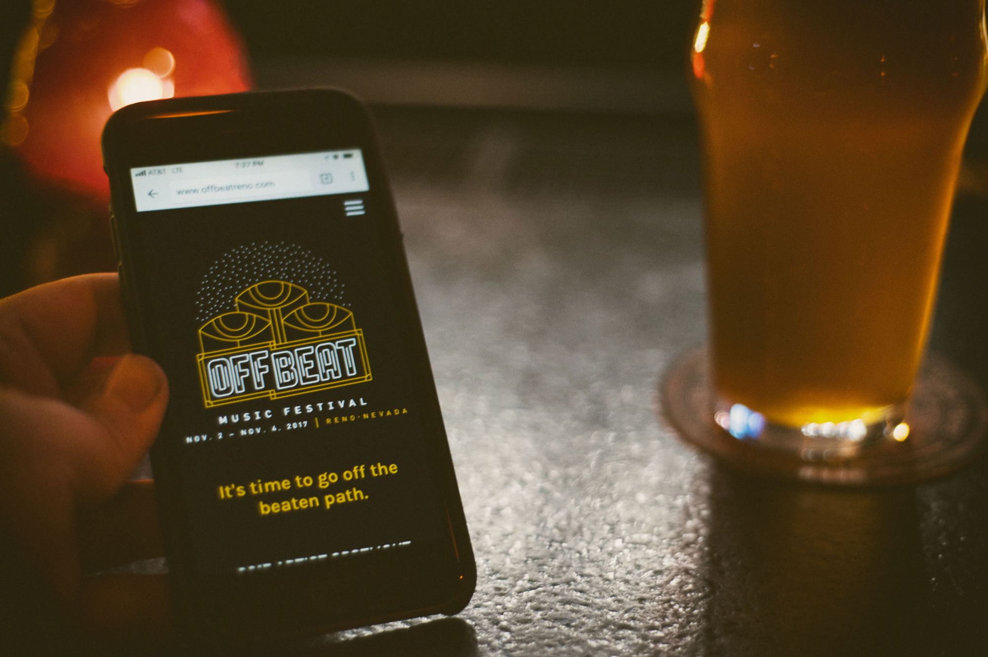 Off Beat Music Festival mobile design