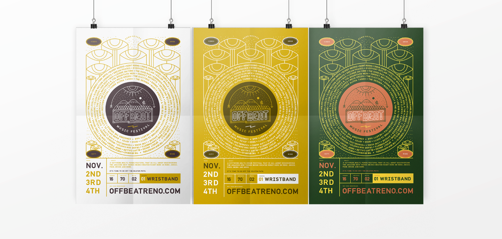 Off Beat Music Festival print design