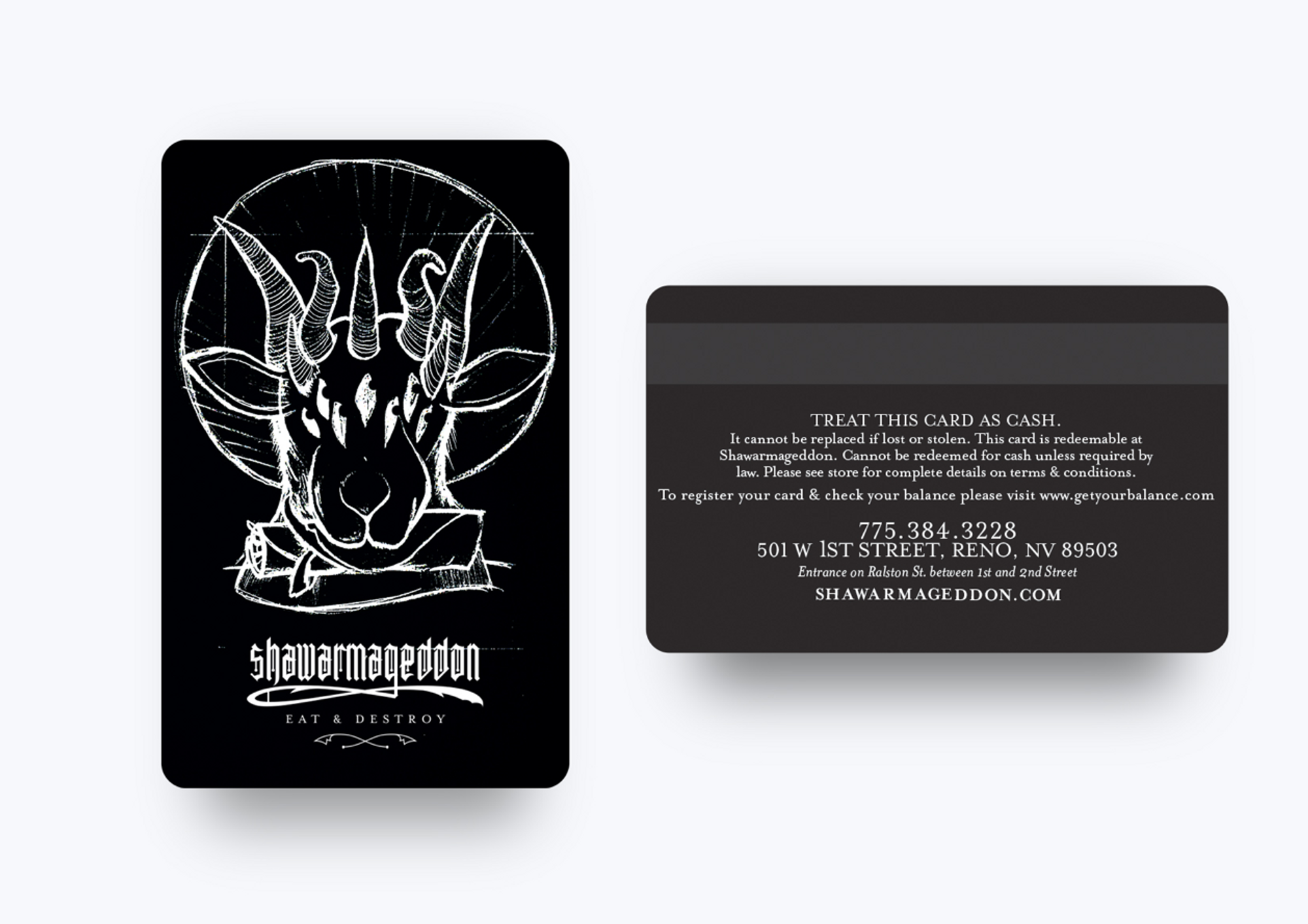 Shawarmageddon business card design