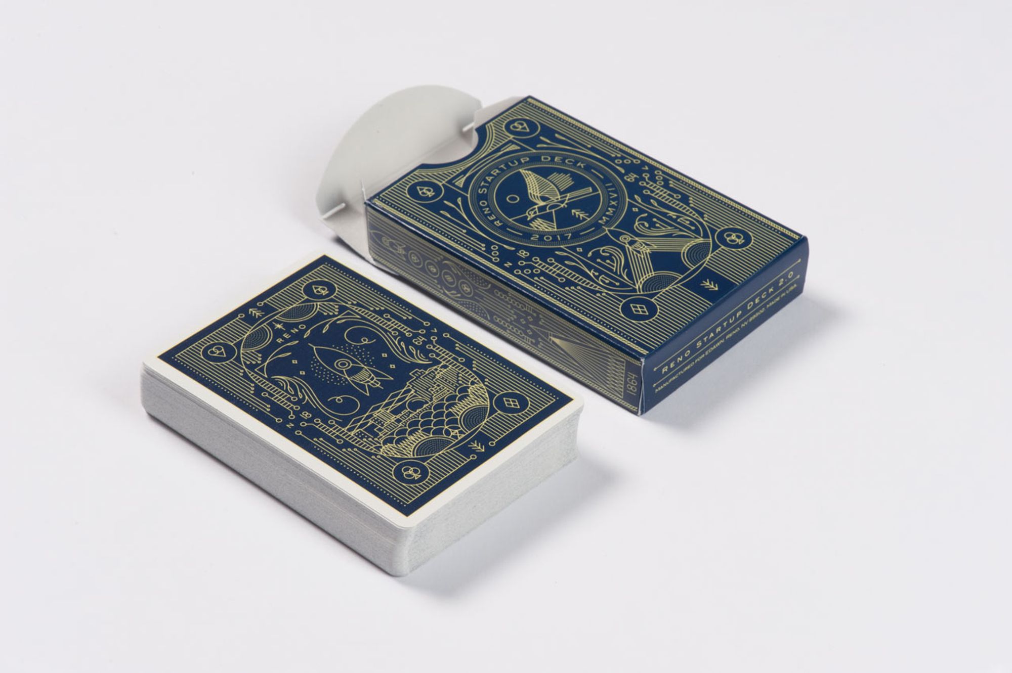 Startup Reno card deck illustration design
