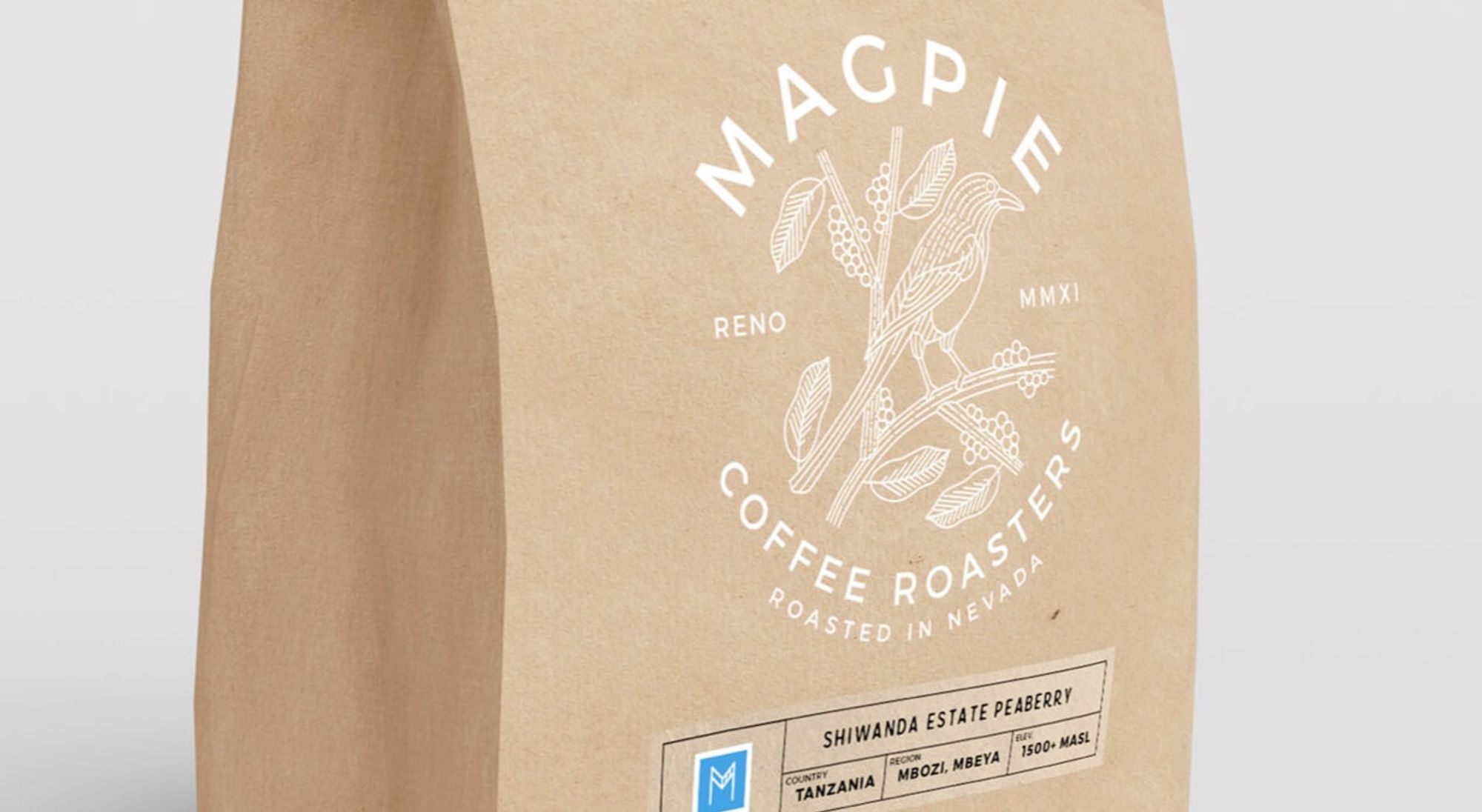 Magpie Coffee Roasters coffee packaging