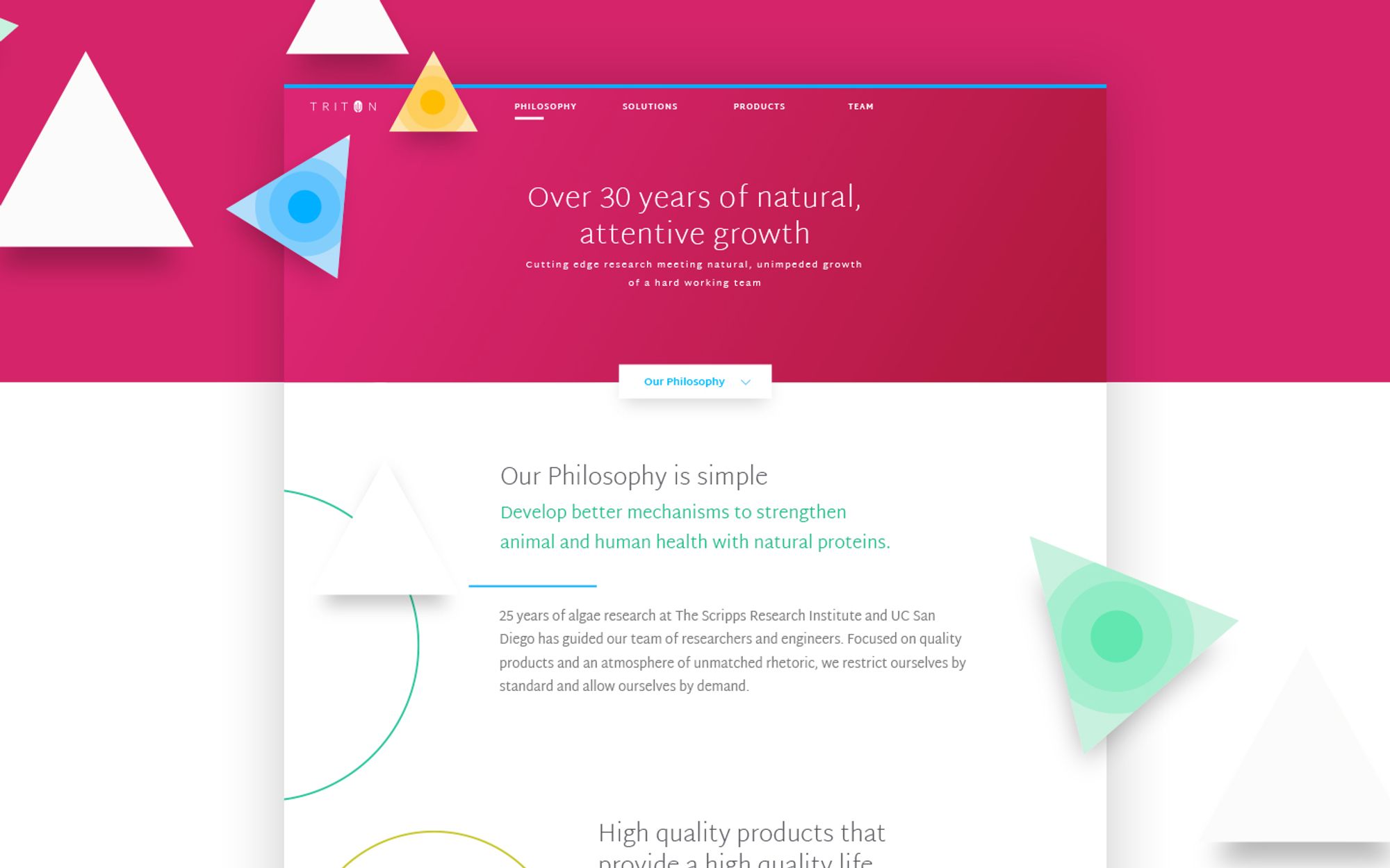 Triton Algae Innovations web design