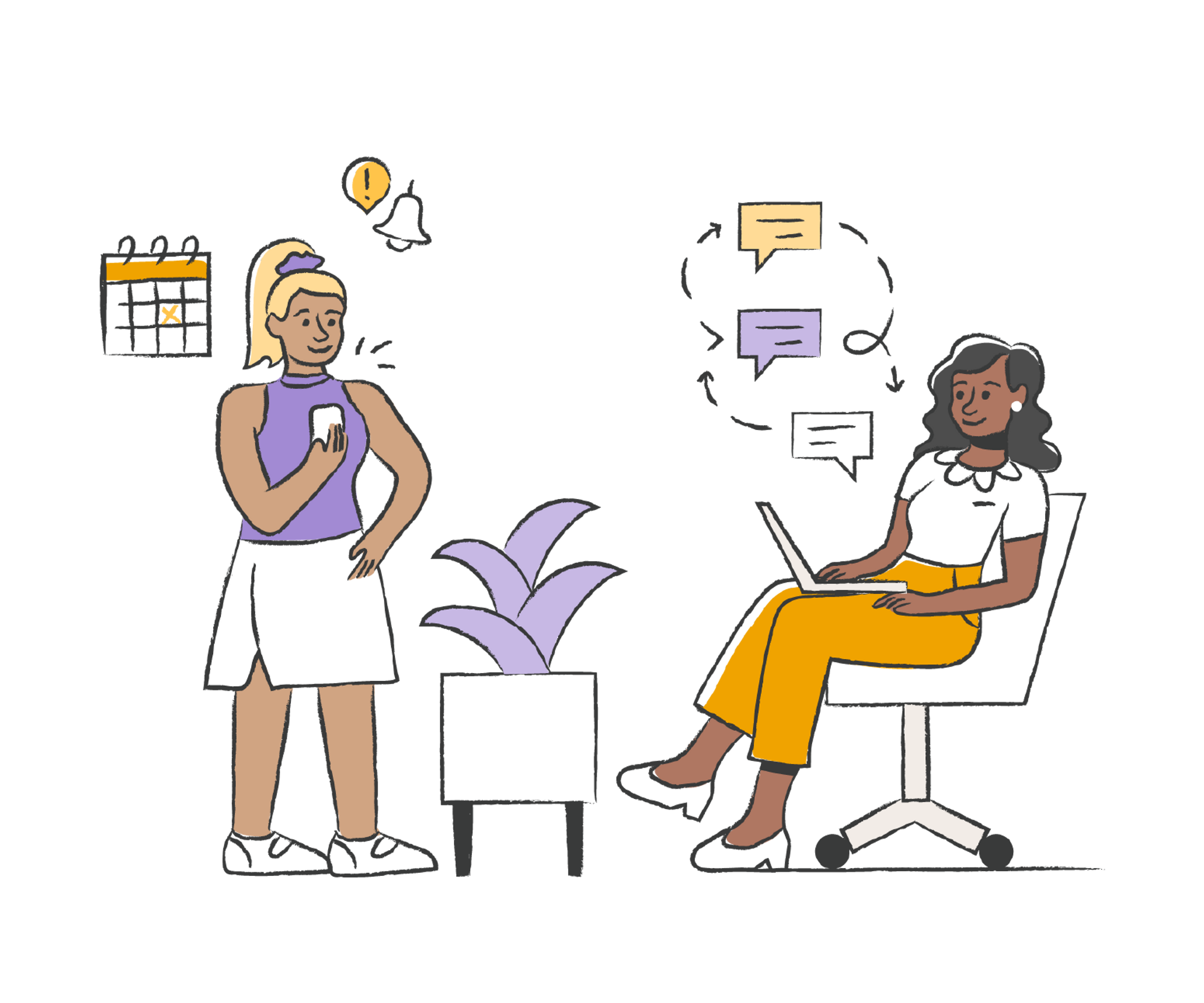 Doctors and plumbers and business executives: Illustrations to support messaging
