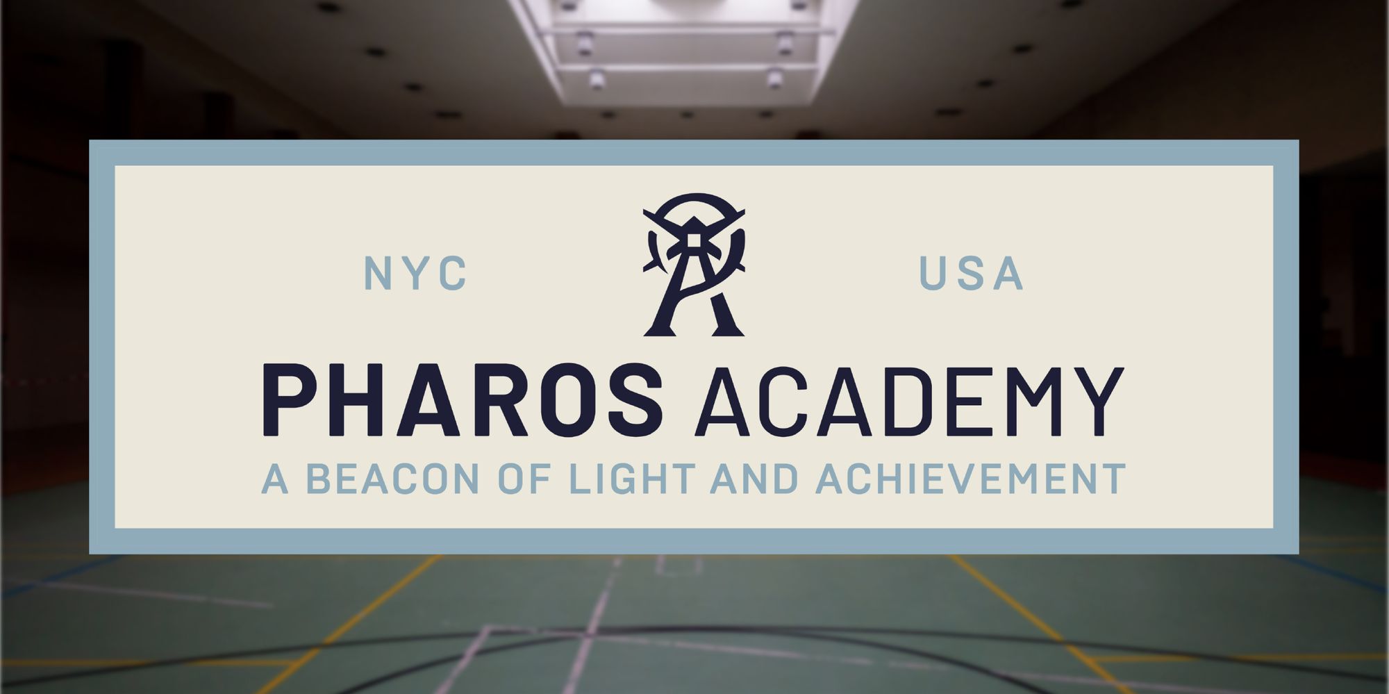 Basketball court banner