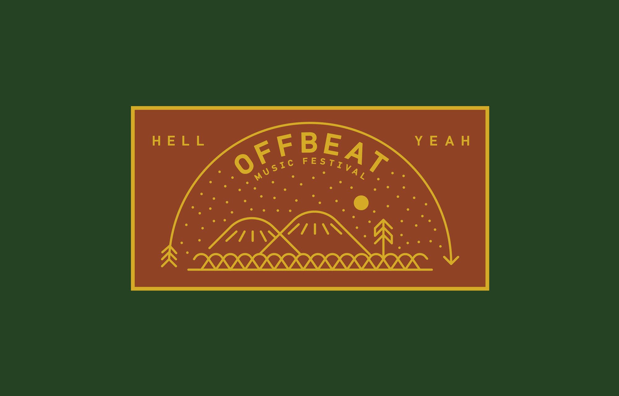 Off Beat Music Festival badge design