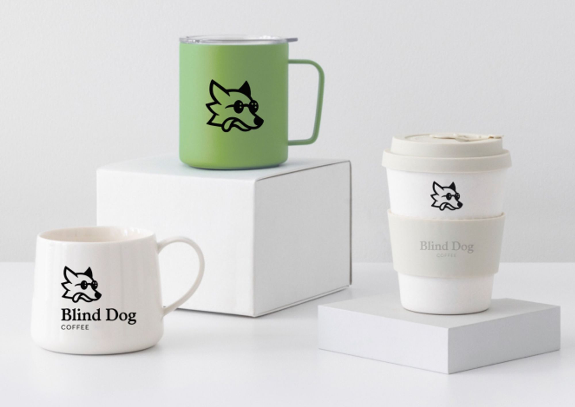 Blind Dog Mug and Tumbler Design