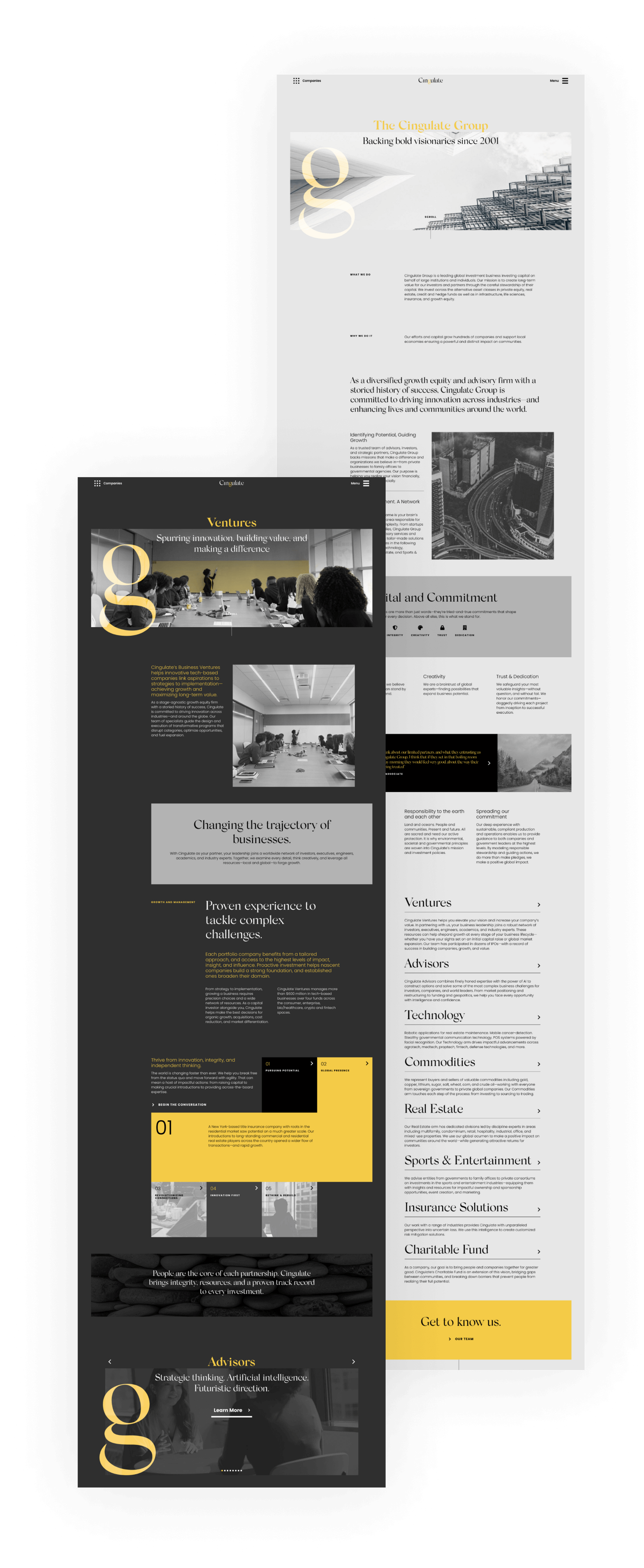 Tailor-made solutions: A website designed to focus on the individual experience