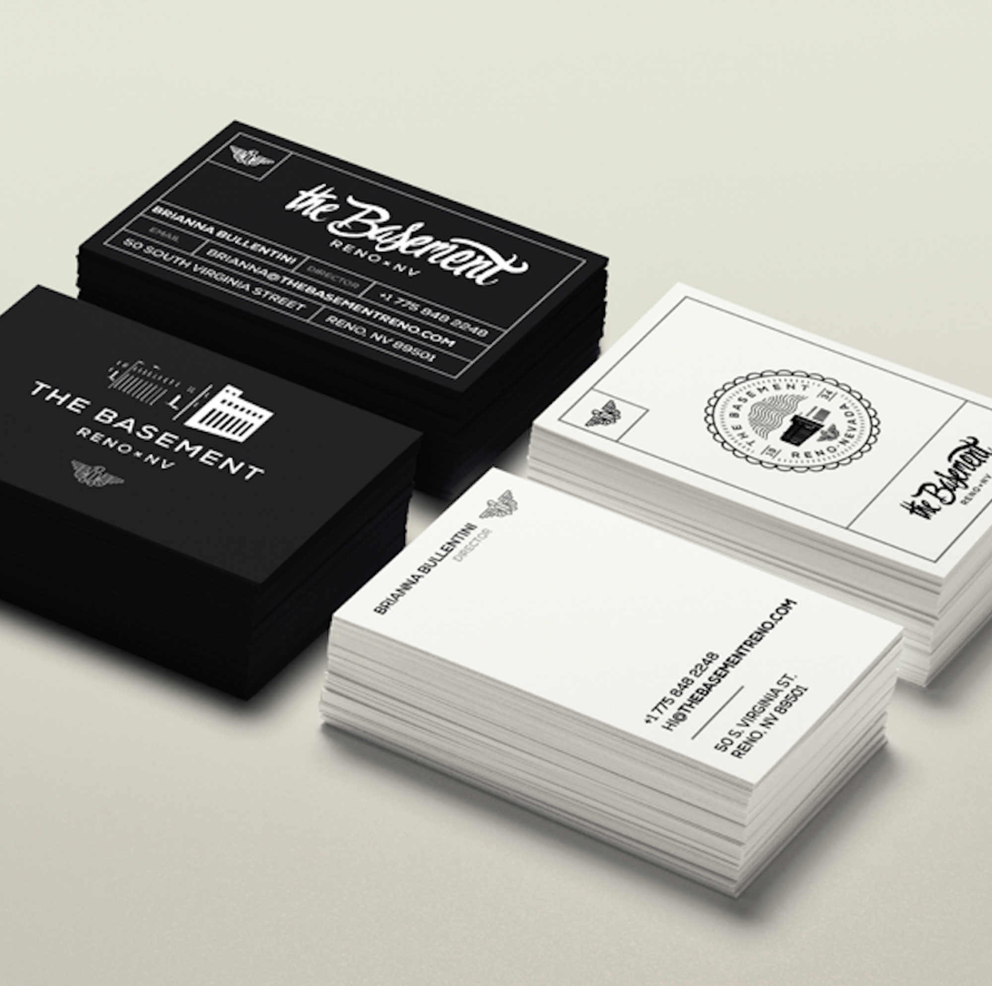 The Basement business cards