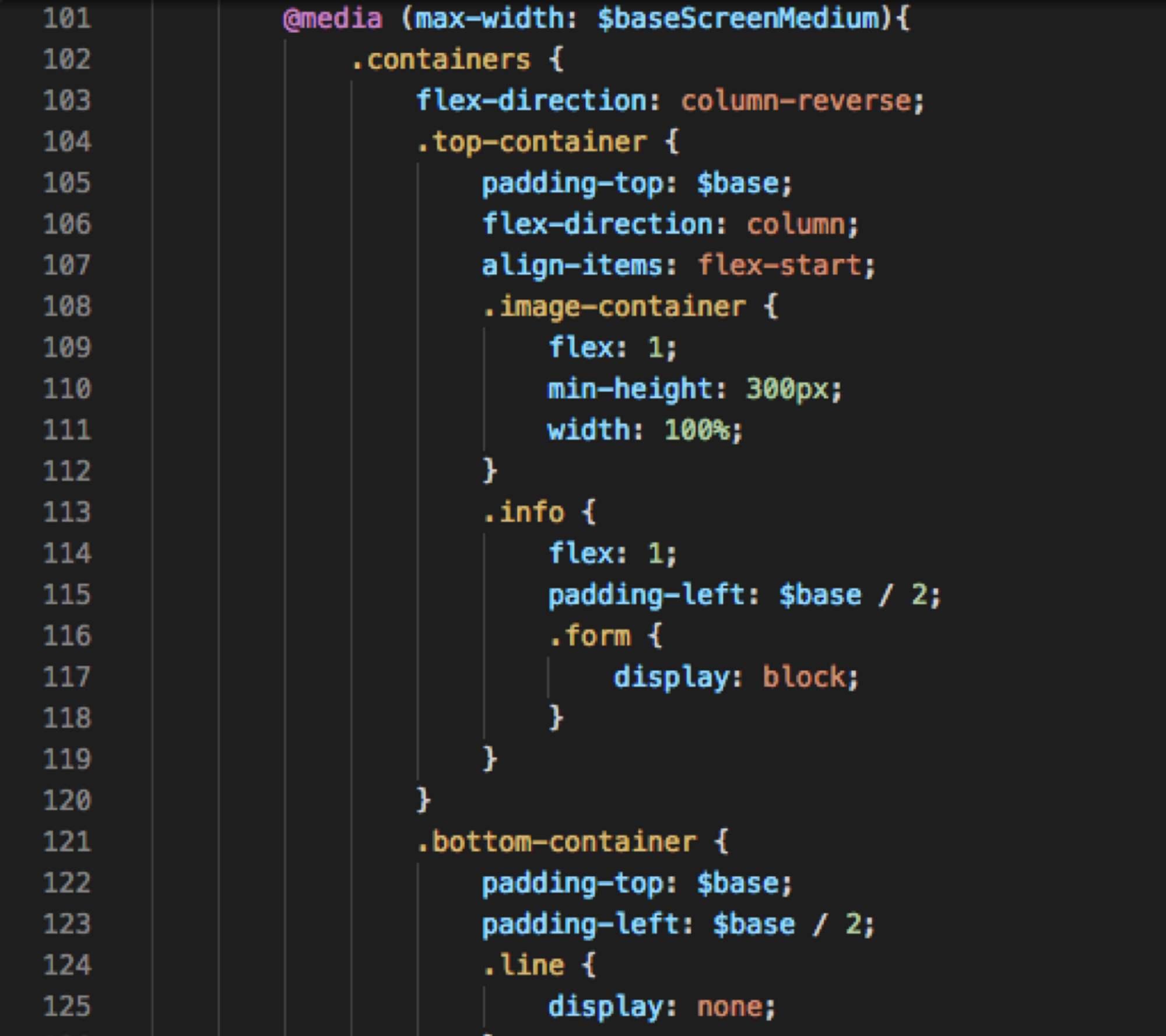 SCSS programming